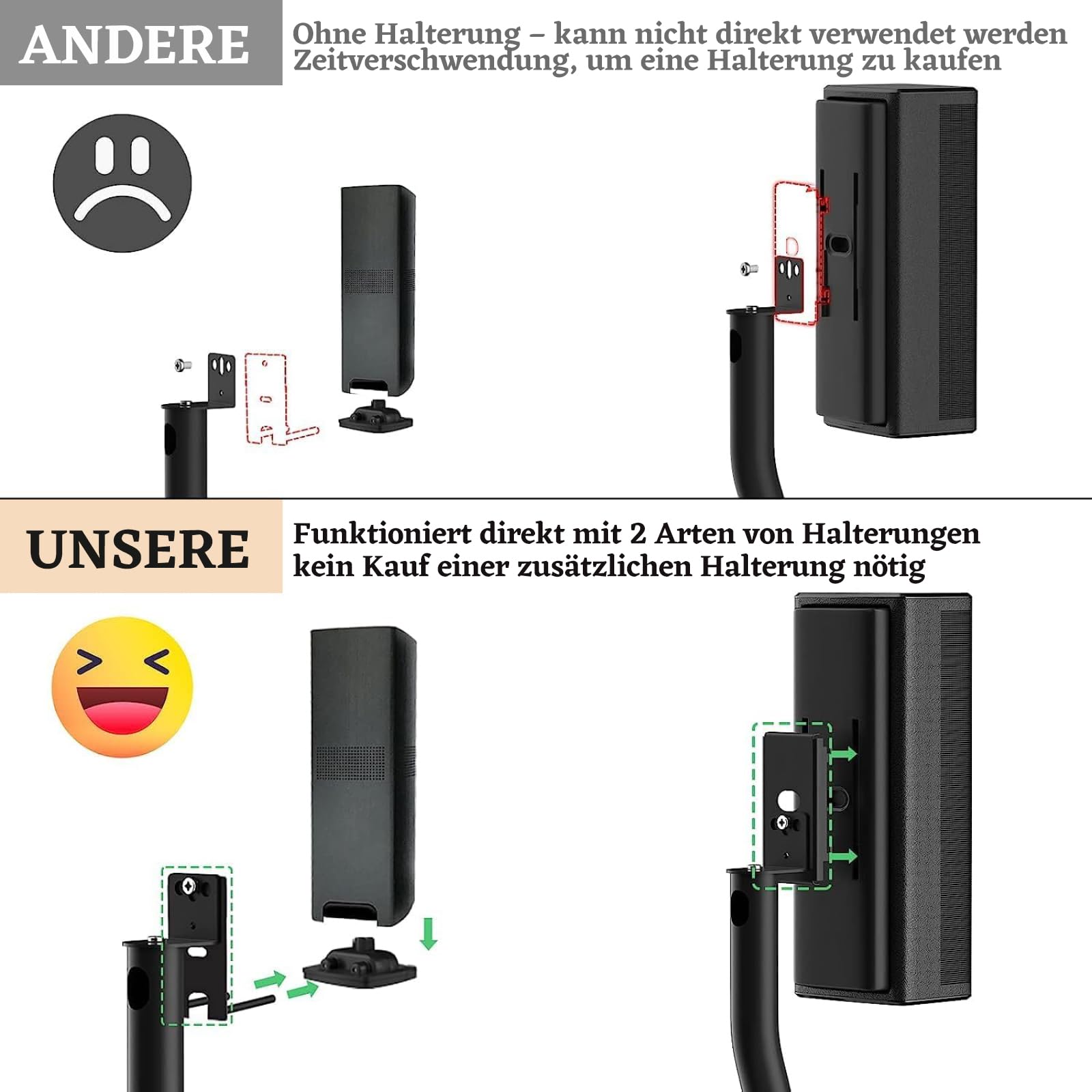 Stojak z regulacją wysokości do stojaków głośnikowych Bose Wr Slideconnect, do głośników Bose Surround, Surround 700, OmniJewel Lifestyle 650, CineMate GS Series II, do stojaków podłogowych Bose