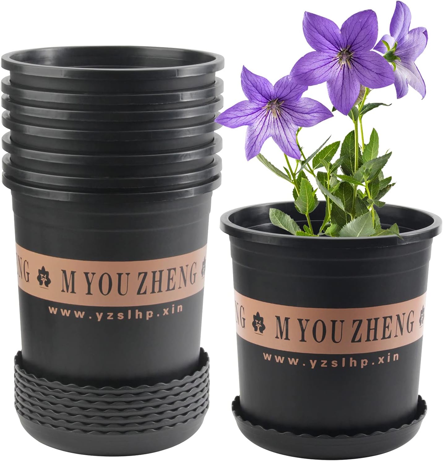 Pots for Plant, ZOUTOG 1.5 Gallon Flower Pots, Nursery Pots with Drainage Hole and