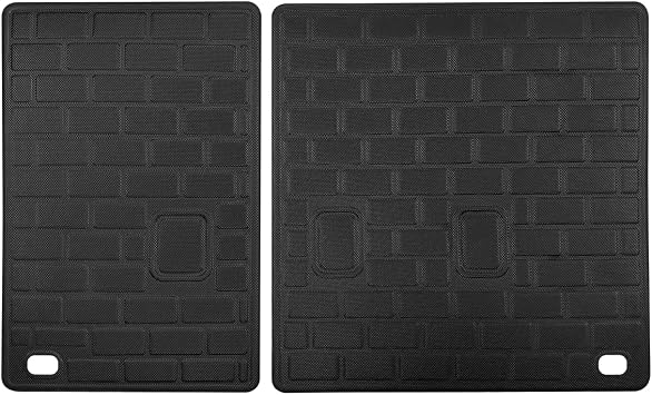 IKON MOTORSPORTS, Rear Seat Protector Backrest Cover Compatible with 2020-2025 Hyundai Palisade, Black XPE Waterproof Seat Back Liners Mat Pad Interior Accessories 2 Pieces
