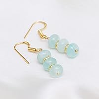 Vista 36 de Gempires Lightweight Beaded Earrings Handmade Gemstone Jewelry Hypoallergenic Gold Plated Dangling Earrings For Women