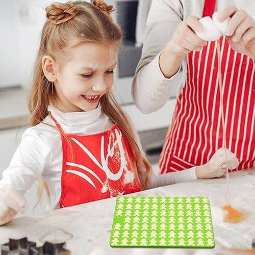 Miniatura 5 de 2 PIEZAS Moldes de Silicona de Navidad, Moldes Mini de Silicona de 70 Cavidades para Árbol de Navidad y 76 Cavidades para Hombre de Jengibre para