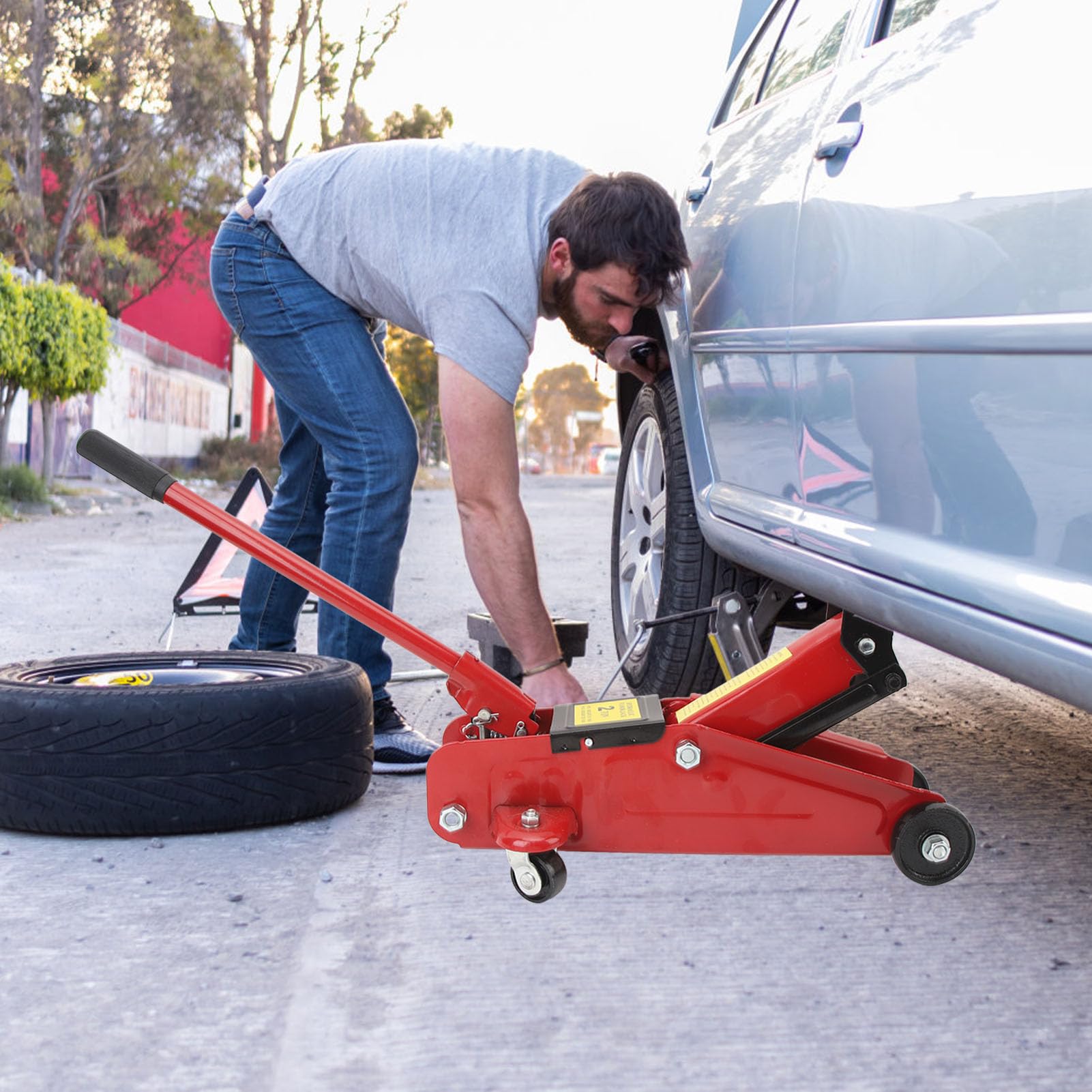 Generic Hydraulic Trolley Service 2 Tons 4409.25 Lb 135 to 320mm Lightweight Portable Car Lift Jack for SUVs Small Vehicles, Genericona2ipbsu5