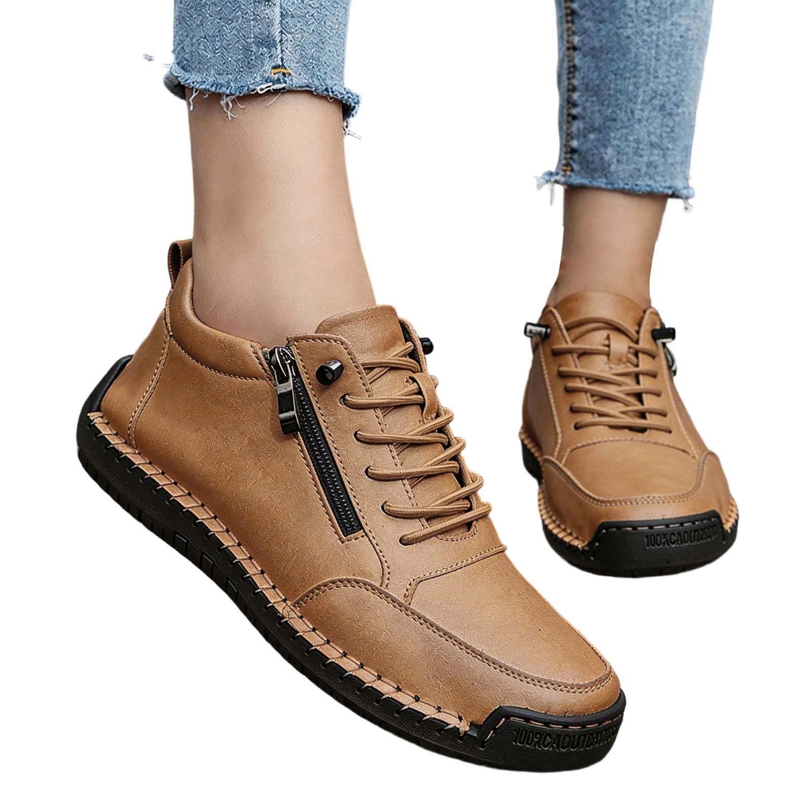 Genérico Zapatos Casuales Unisex sin Cordones con Cremallera Lateral cómodos para Caminar