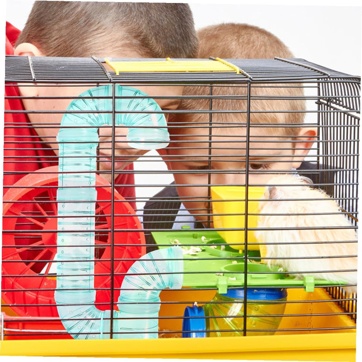 Healifty DIY Hamster Tunnel Set 3 Packs, Plastic Maze Cage Tubes Connector Kit, Blue, Small Animal Habitat Accessory for Hamsters and Squirrels