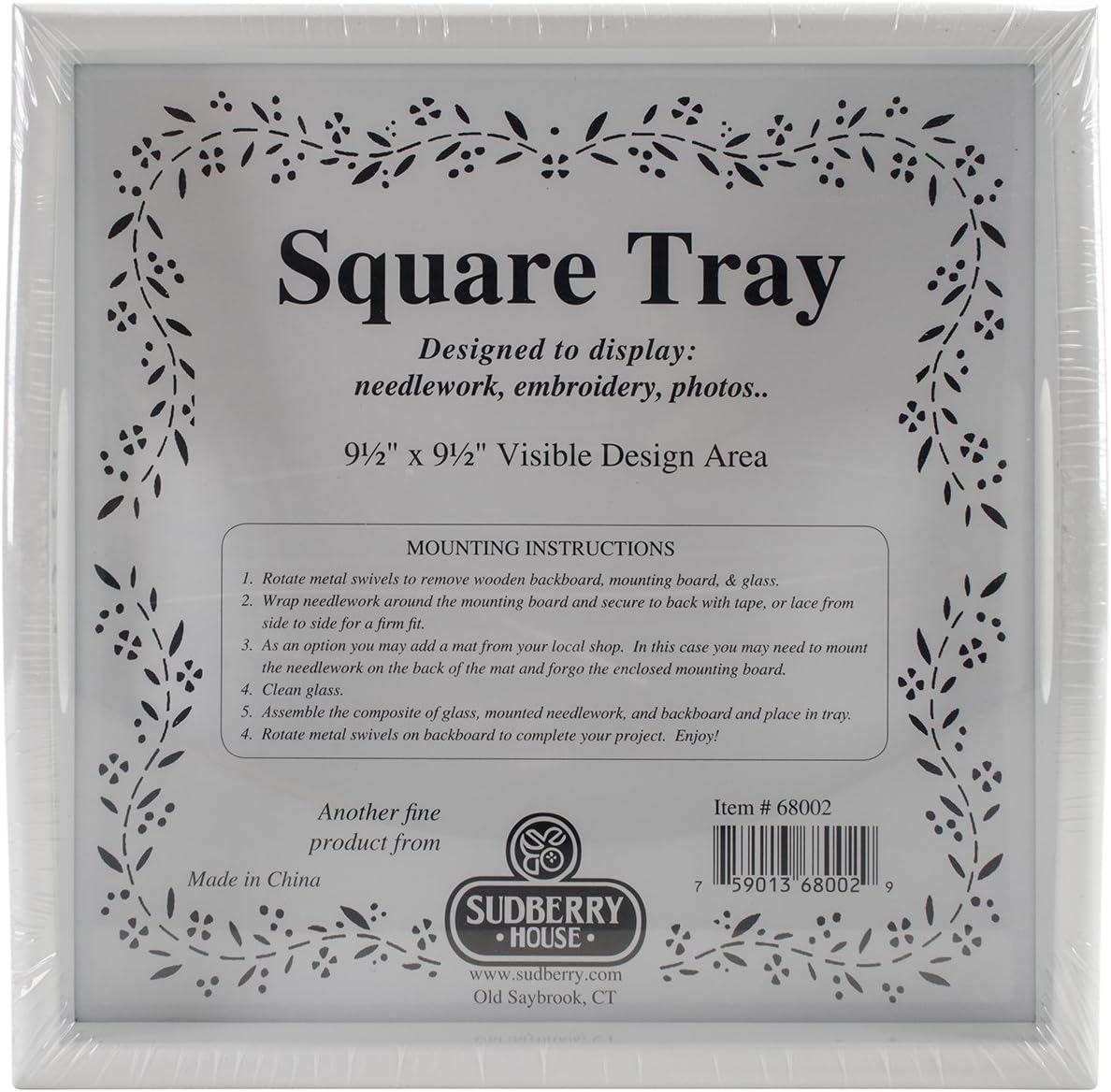 Sudberry House Small Square Tray-White Wash