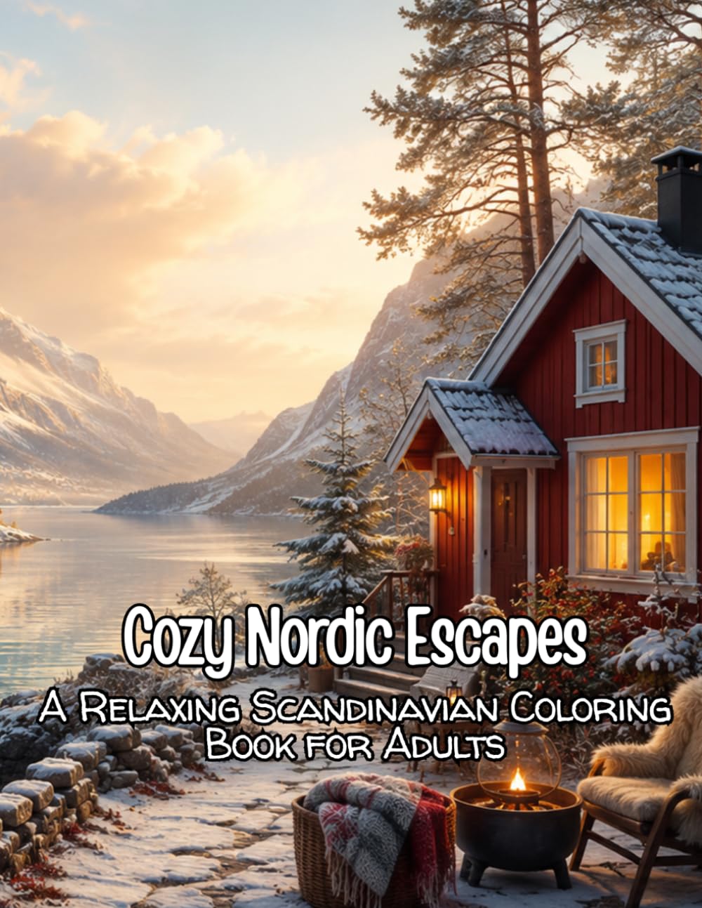 Cozy Nordic Escapes: A Relaxing Scandinavian Coloring Book