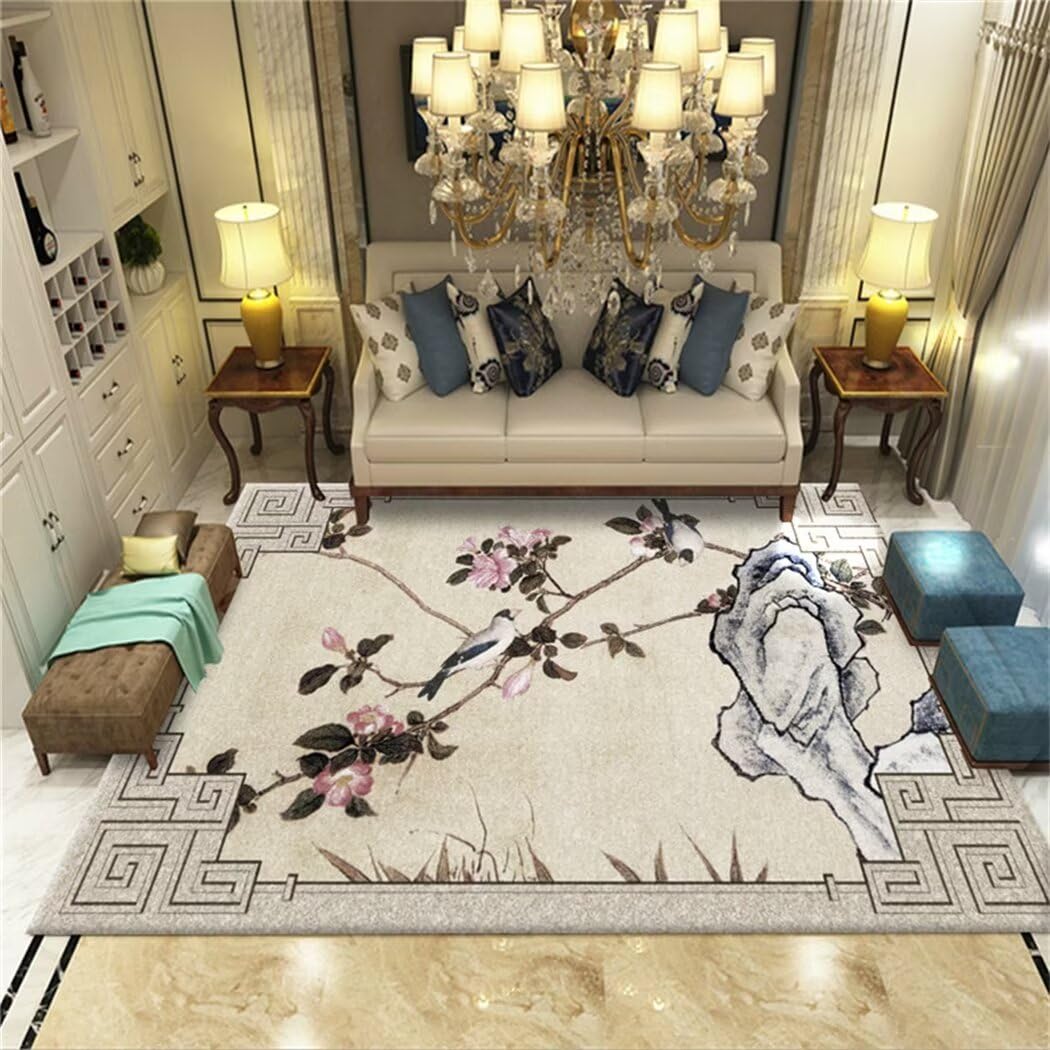 Moquette salon grande taille rose 300x400 cm tapis décoratif étude