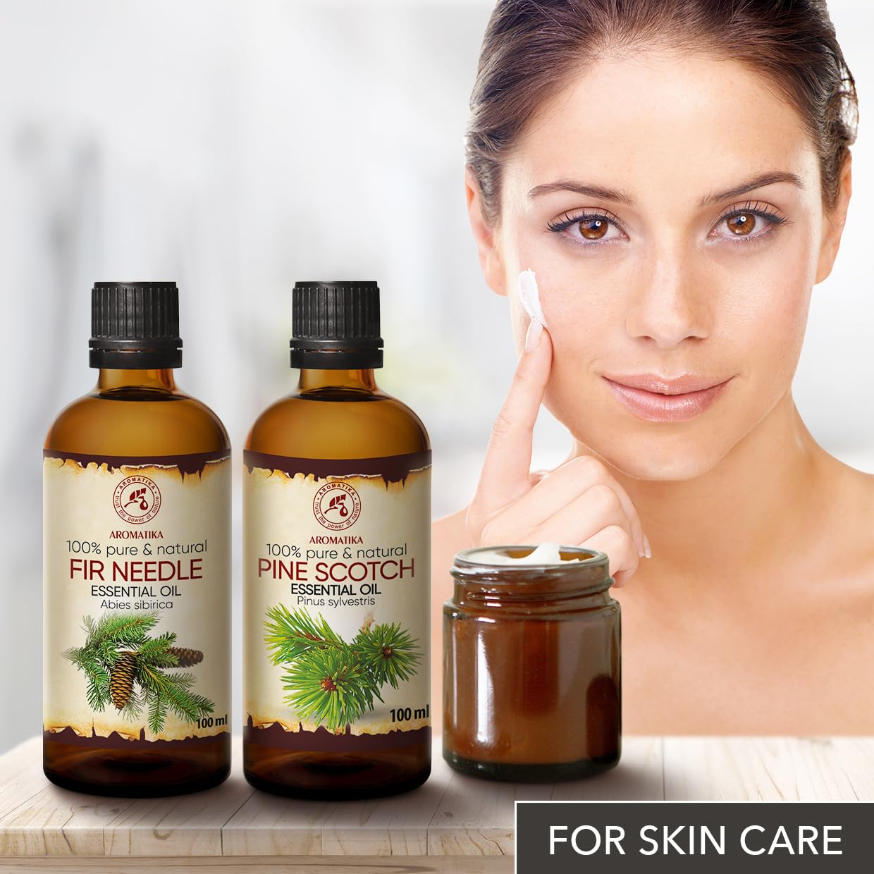 Fichtennadelöl – Abies Sibirica – Kiefernnadelöl Ätherisch – Pinus Sylvestris 2 x 100 ml – Natürlichen & Reinen Öl – Beruhigend – Raumduft – Duftlampe - Tannenöl für Sauna – Aromatherapie