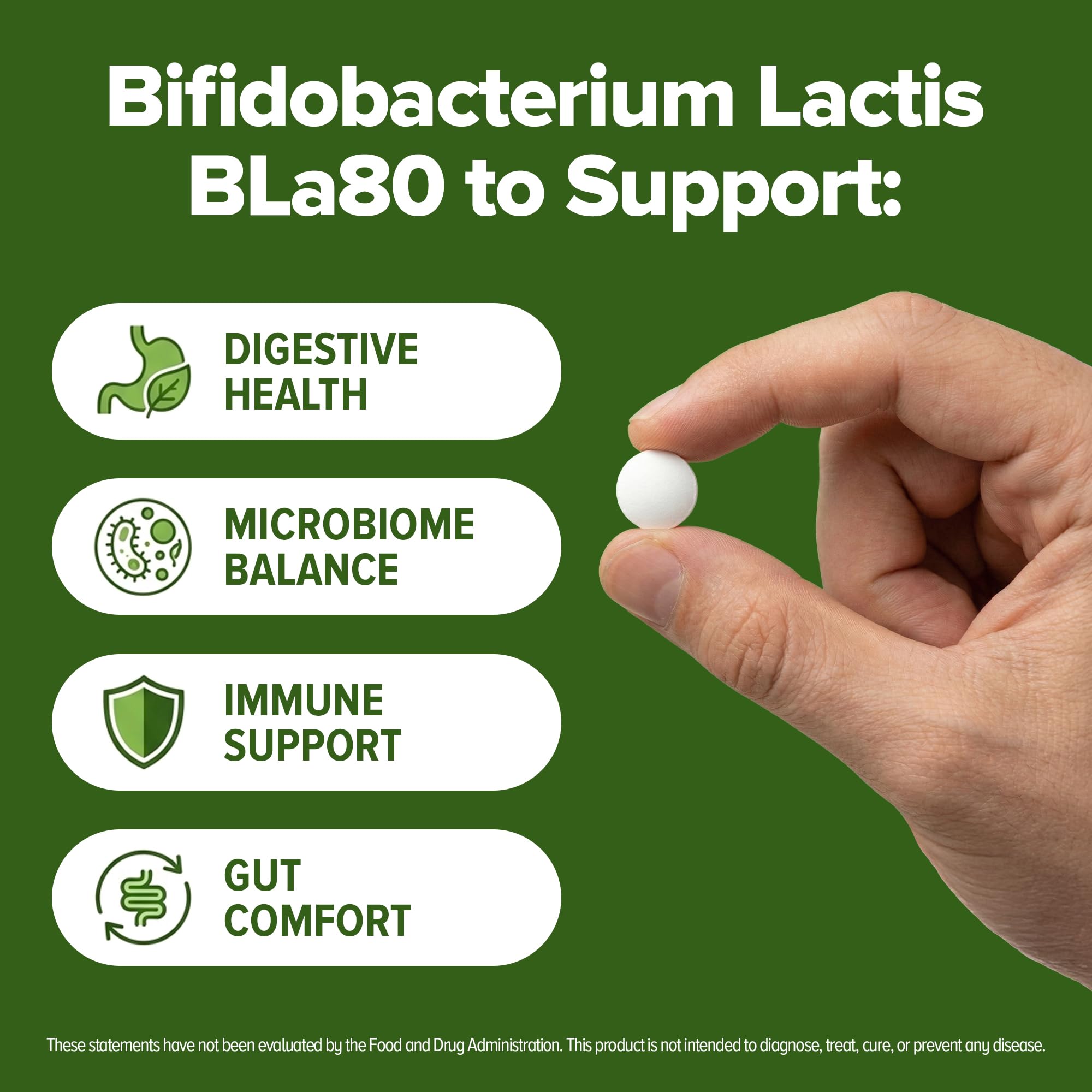 Natural Foundation Bifidobacterium Lactis Probiotic 240 Tablets (4 Month Supply) - 3 Billion CFU Researched Strain - Supports Digestive & Immune Health - GMP Certified (240, Bifidobacterium Lactis) — Amazon image 4