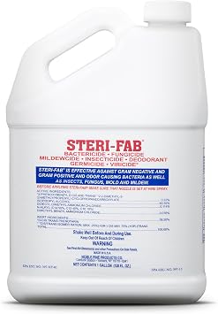 Steri-fab All-in-One Disinfectant & Insecticide Spray Kills Bed Bugs, Fleas, Mites, Roaches, Viruses, Fungi, Odors Quick-Drying, Non-Residual, 1 Gallon Jug