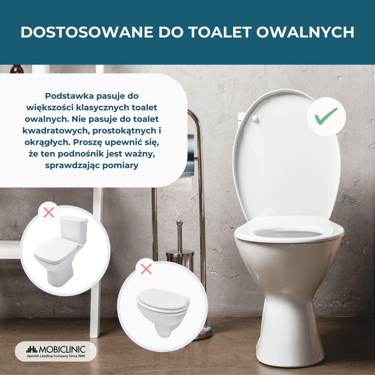 Podnośnik WC | Z pokrywą | Możliwość dostosowania | Regulowany | Uchylny | Podłokietniki składane | Biały | Tajo | Mobiclinic