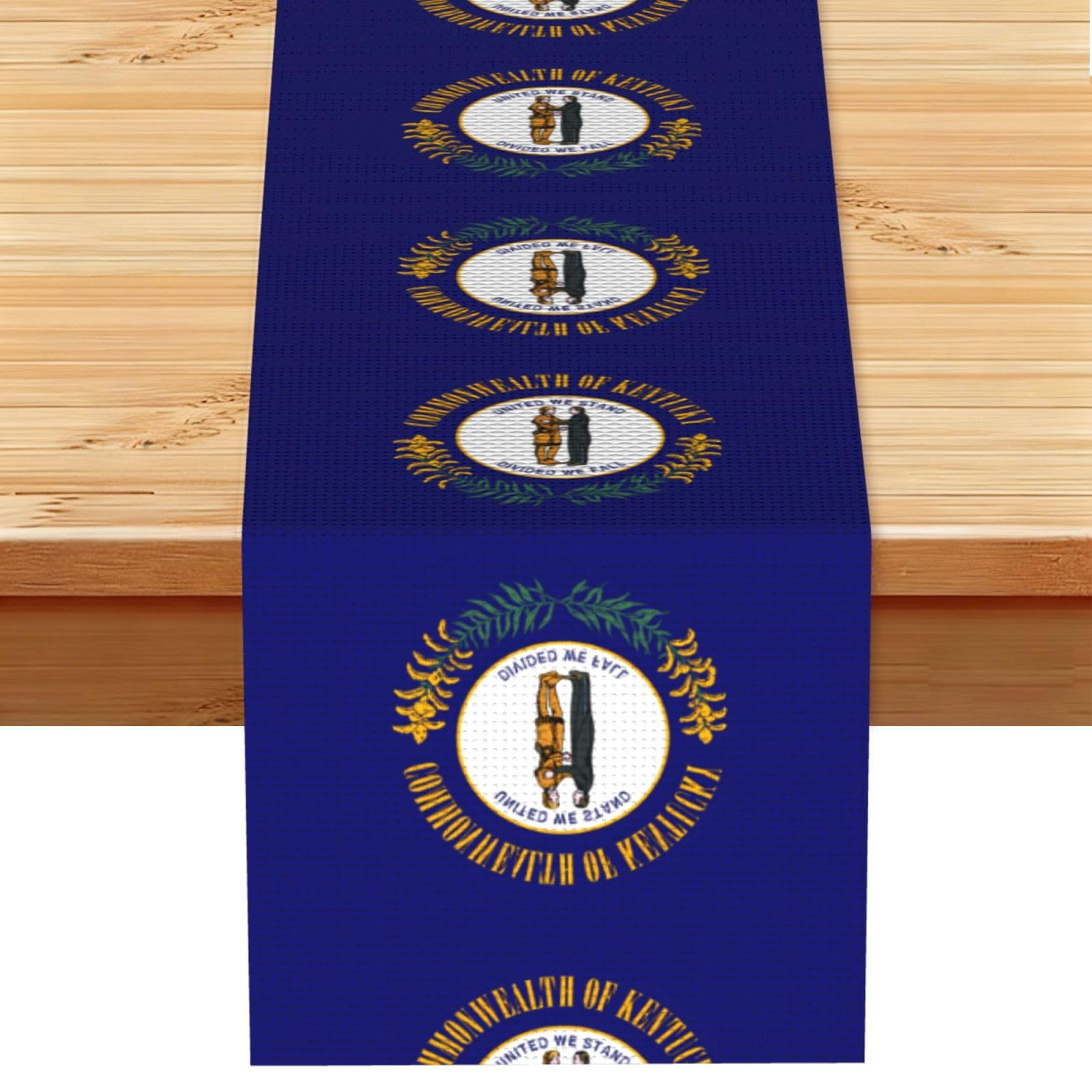 Kentucky State Flag Linen Feel Table Runner Wedding Party Home Decoration