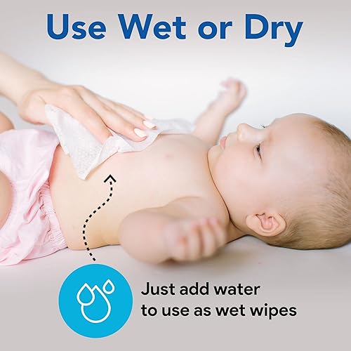 Miniatura 4 de Toallitas secas suaves para bebé 200 unidades toallitas de tela desechables solo tienes que añadir agua para usar como toallitas húmedas sin
