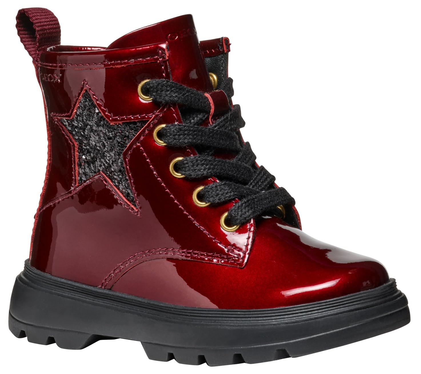 Geox B KIDDARTAH GIRL A, Ankle Boot, DK BURGUNDY,