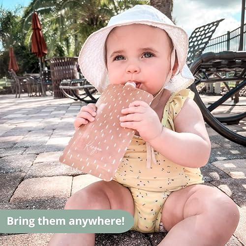 Miniatura 9 de Bolsas reutilizables para alimentos para bebés, almacenamiento de alimentos, niños pequeños y niños, puré de manzana, licuados de frutas, yogur y