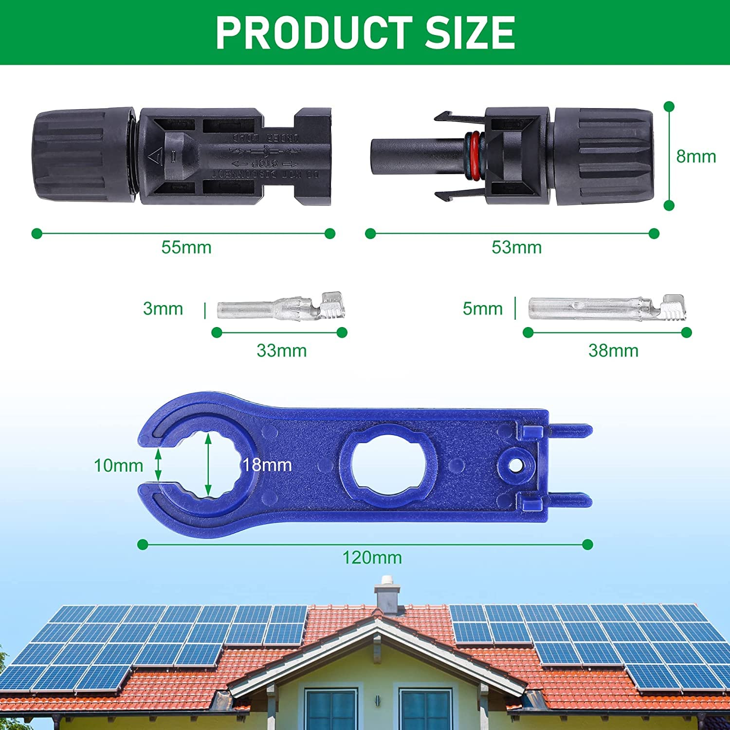 Connettori Solari IP67 - 16 Paia Per Impianti Fotovoltaici 2.5/4/6mm&sup2;