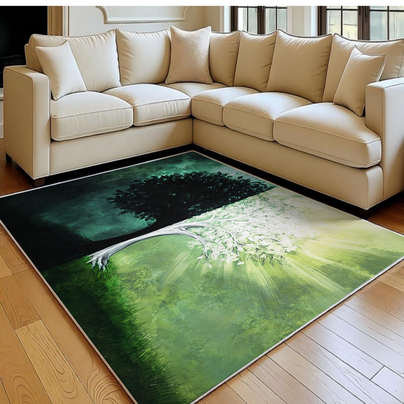 Tapis salon moderne 180x270 grand tapis chambre flanelle doux