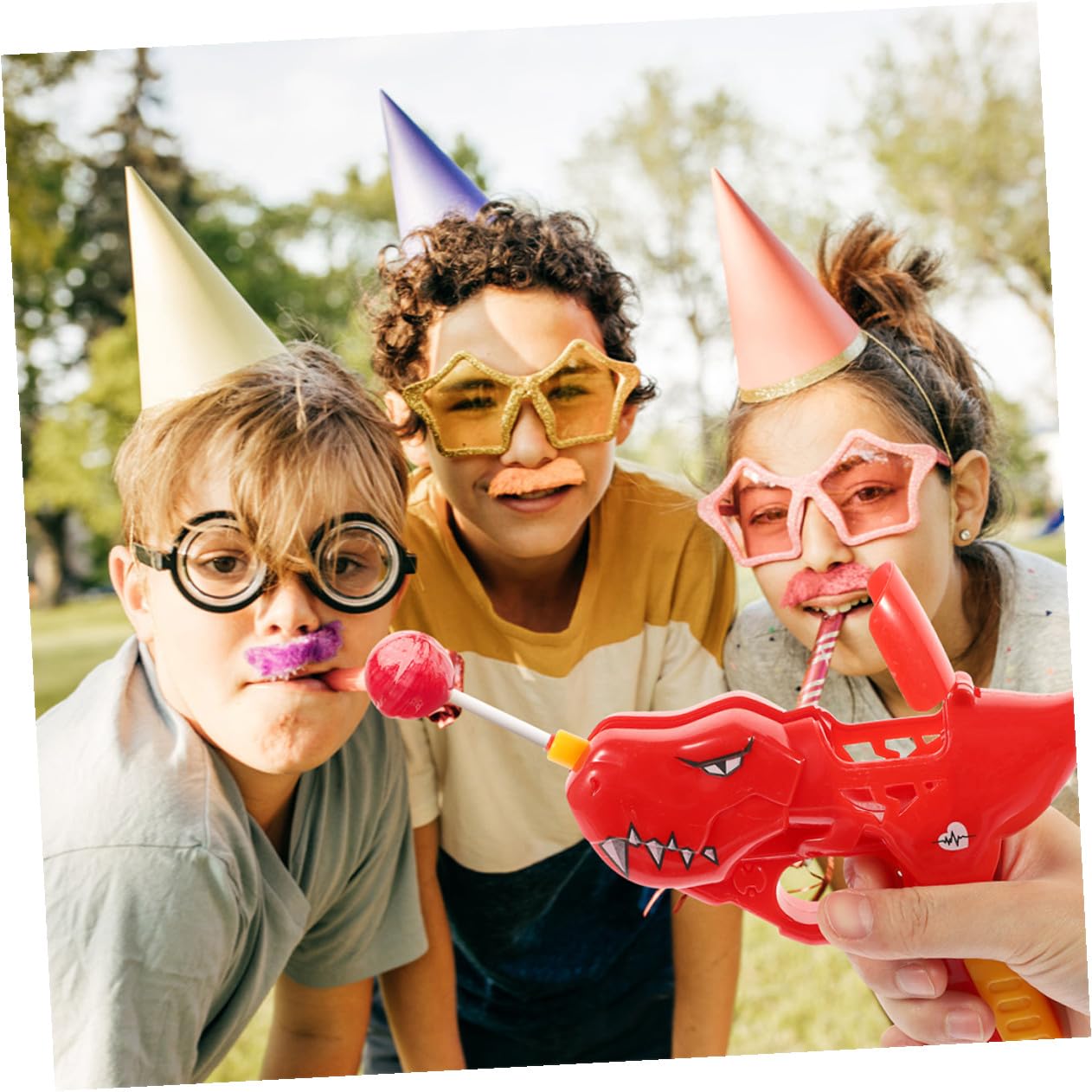 Porta Lecca di Dinosauro in Plastica Rosso Facile da Usare Design Creativo per Feste e Ragazzo Ragazza Divertente Giocattolo