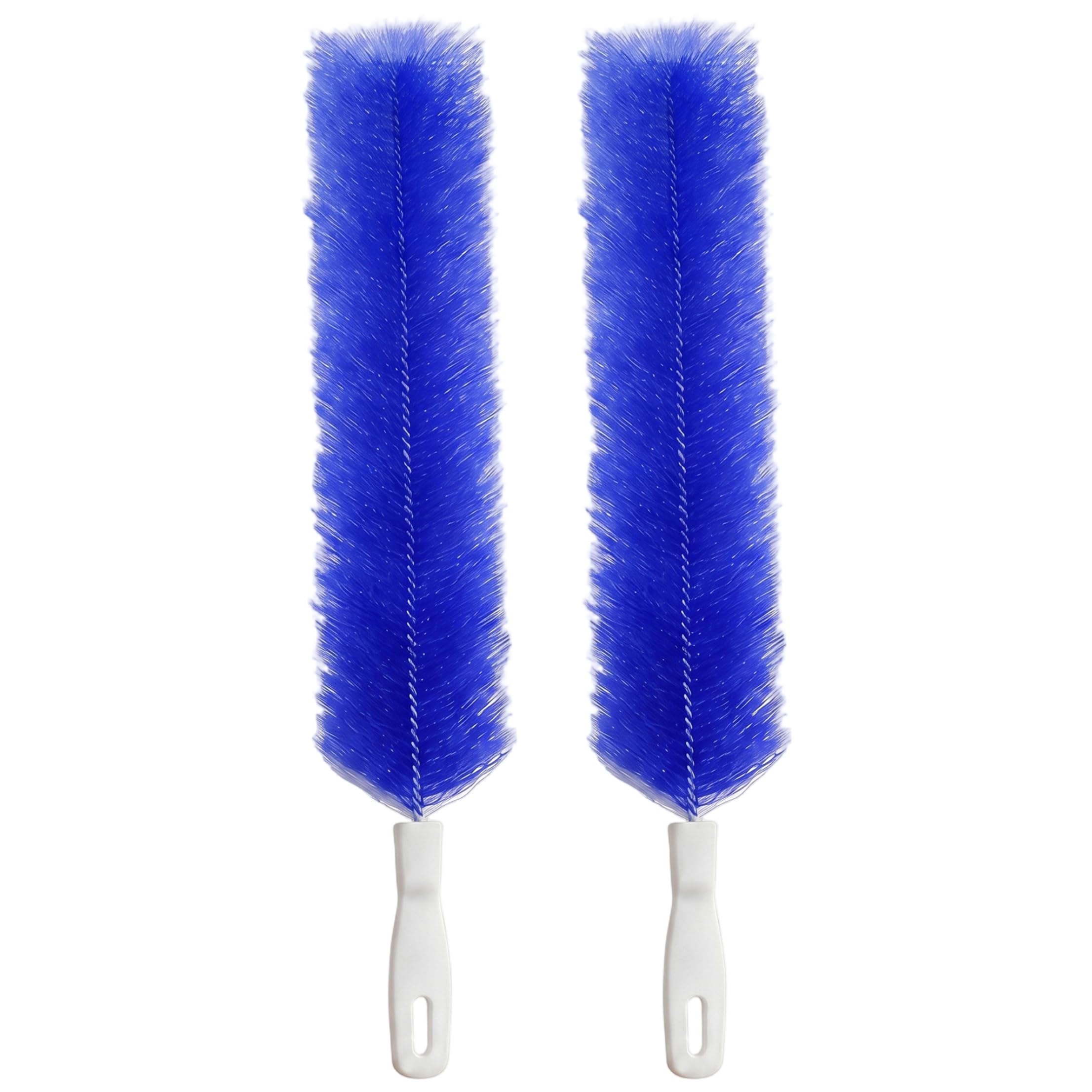 DAGLLGEW 2pcs Reusable Fan Cleaning Brush, Bendable Microfiber Duster for Air Vents Curtains, Home & Car Dust Removal Washable Dust Tool, Blue Fan Brush Cleaning