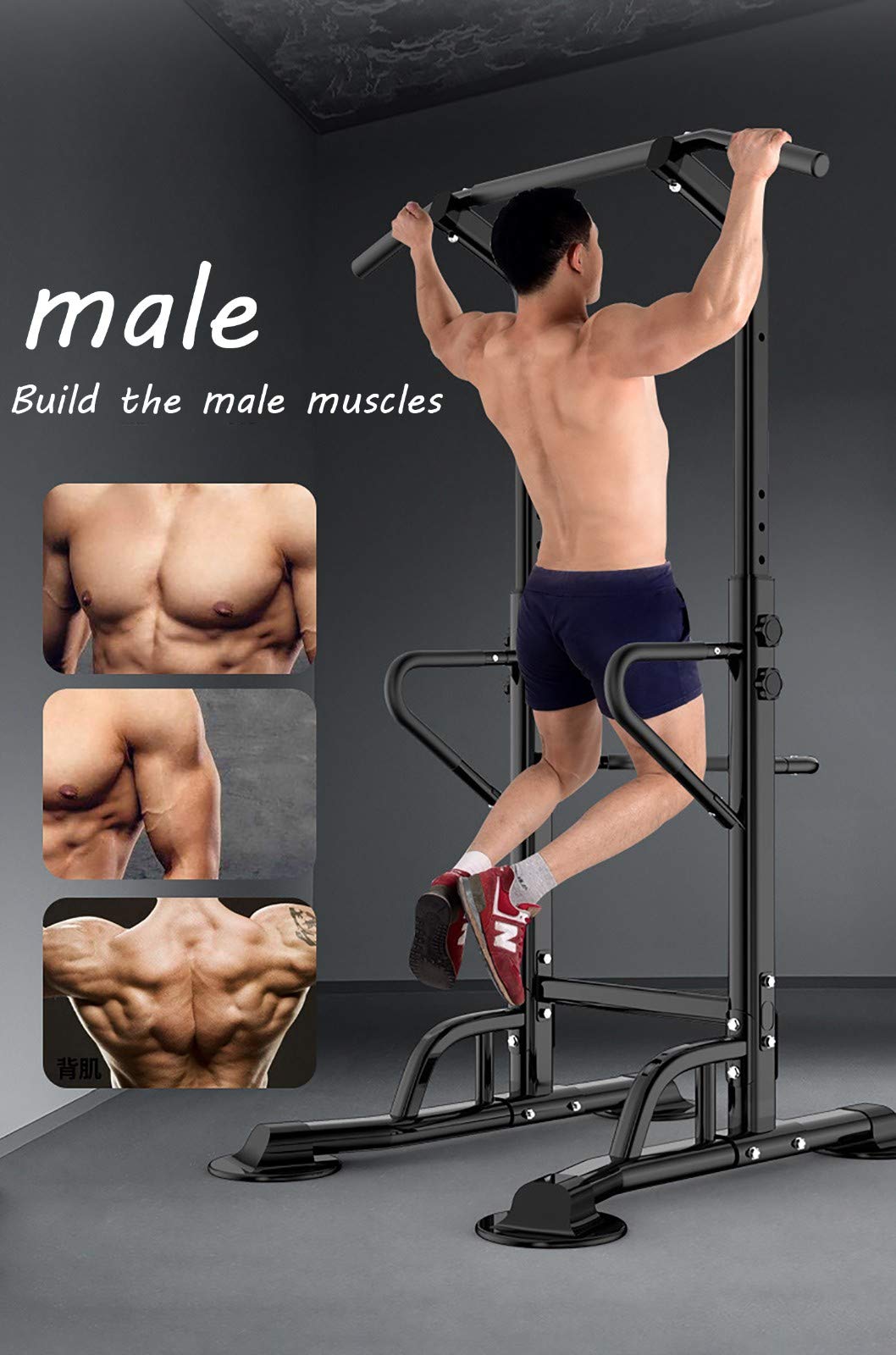 Power Tower Pull Up Bar Dip Station pull-up per uso domestico multifunzionale indoor single parallel bar rack attrezzature per il fitness per adulti