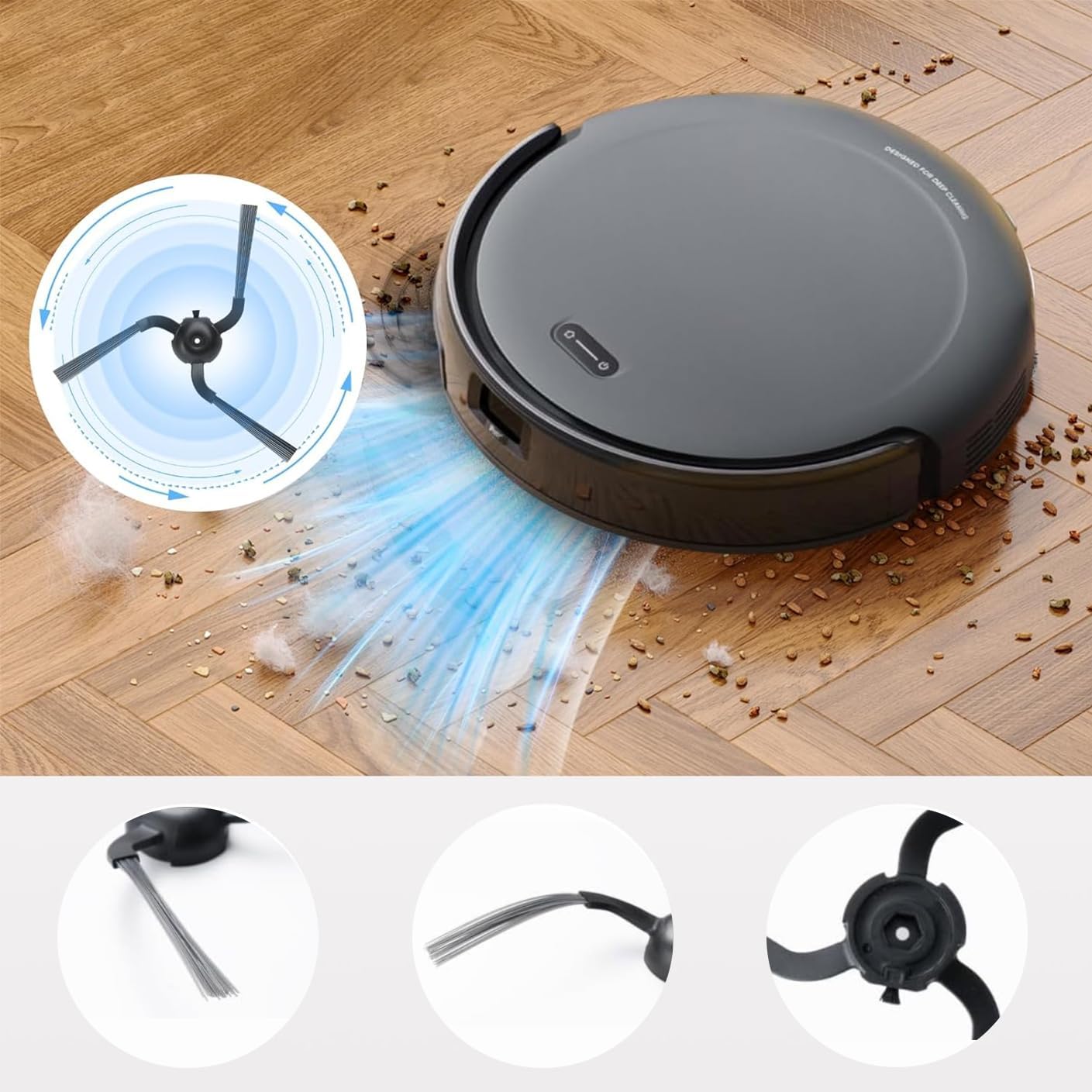 10 Pcs Replacement Parts For Eufy C10 Robot Vacuum Cleaner - C10 Accessories Kit Include 4 Washable Filters, 6 Side Brushes