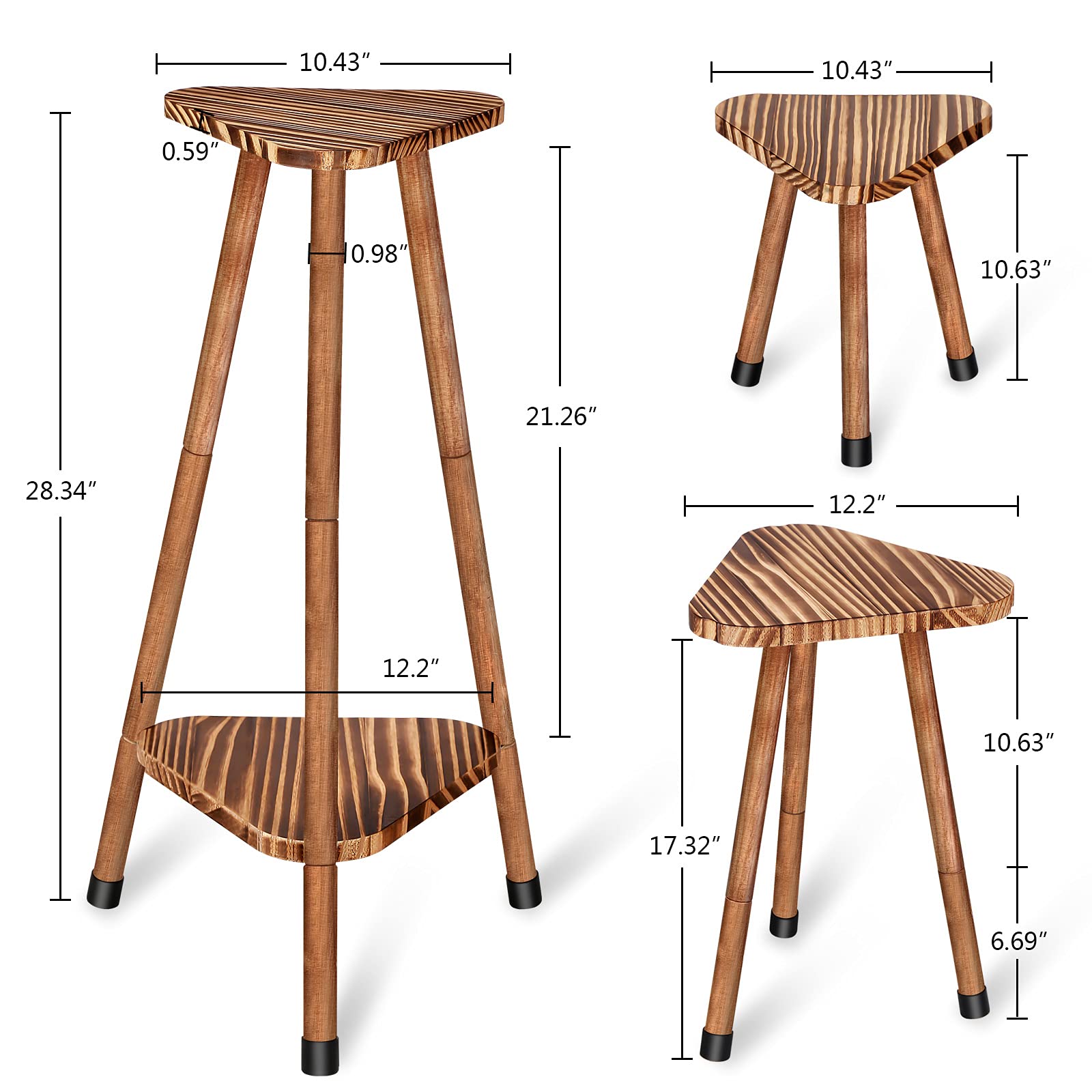 Plant Stand Indoor Wood Plant Stand 2 Tiered Mid Century Plant Stand