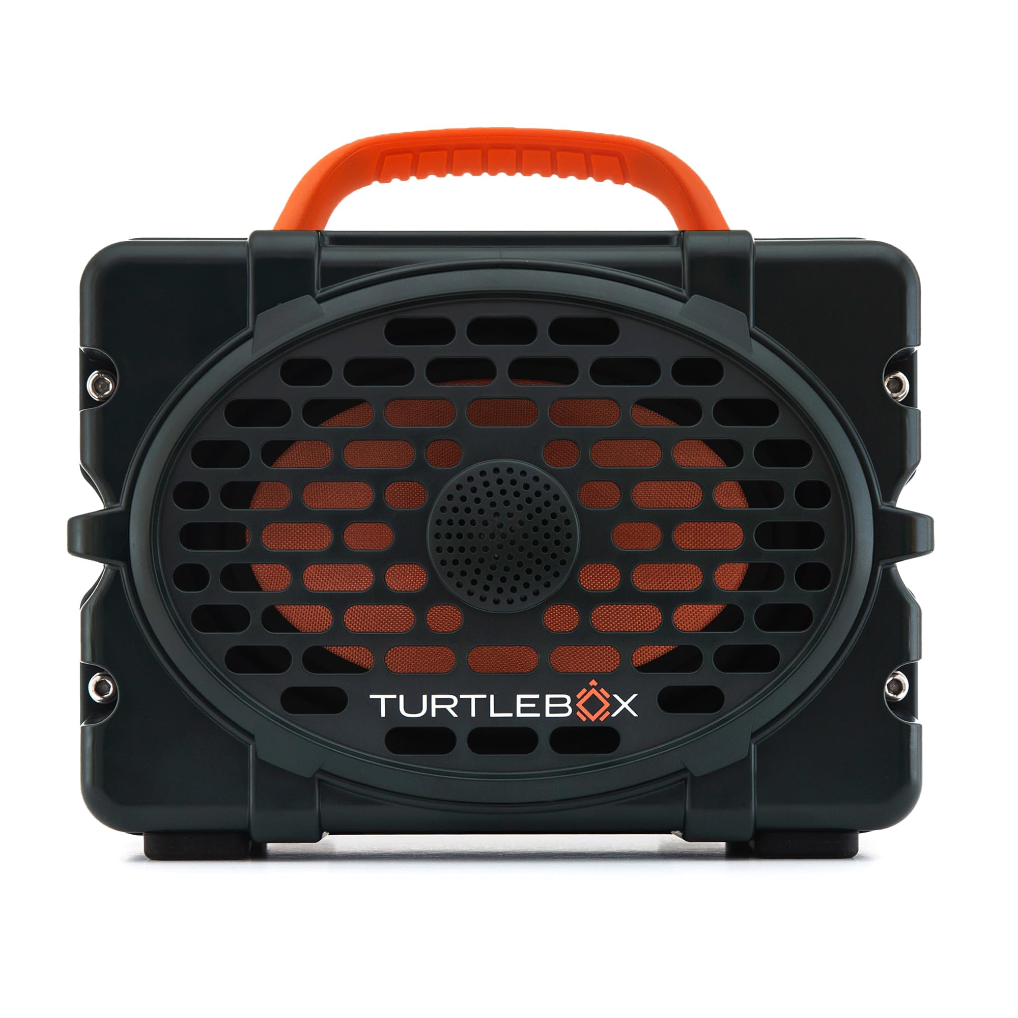 Turtlebox Original Gen 3 : Enceinte Bluetooth portable d'extérieur – Ultra-fort (120 dB), étanche (IP67), robuste, résistant aux chocs, batterie de 3 jours | Mode fête : stéréo illimité, vert/orange