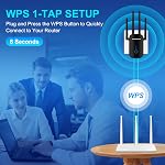 WiFi Extender,2026 Latest WiFi Booster 1200Mbps WiFi Repeater,(5 GHz & 2.4) GHz Dual-Band Wireless Repeater with WPS,App Control,Internet Booster Compatible with All WiFi Devices