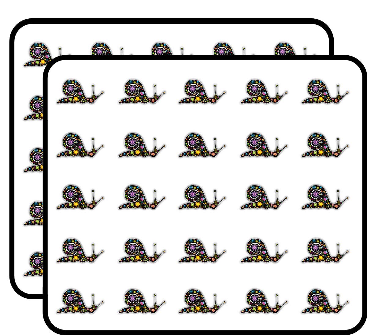 Ornate Snail Decorative Scrapbooking Sticker Waterproof Vinyl Stickers for Water Bottle, Laptop & Phone Case – 50 Pack