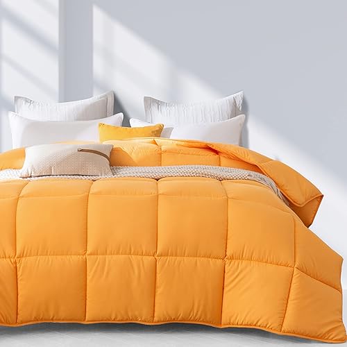 Edredón alternativo ligero de plumón verde, relleno de poliéster para todas las estaciones, edredón de edredón, tela de microfibra cepillada