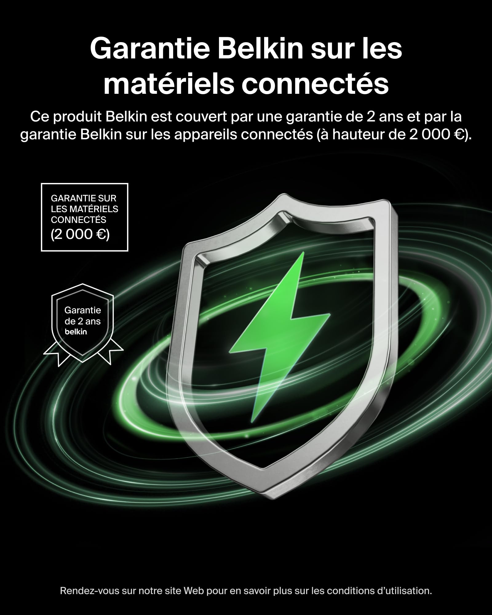 Belkin UltraCharge Batterie Externe 20K avec Câble USB-C Et Écran - Noir