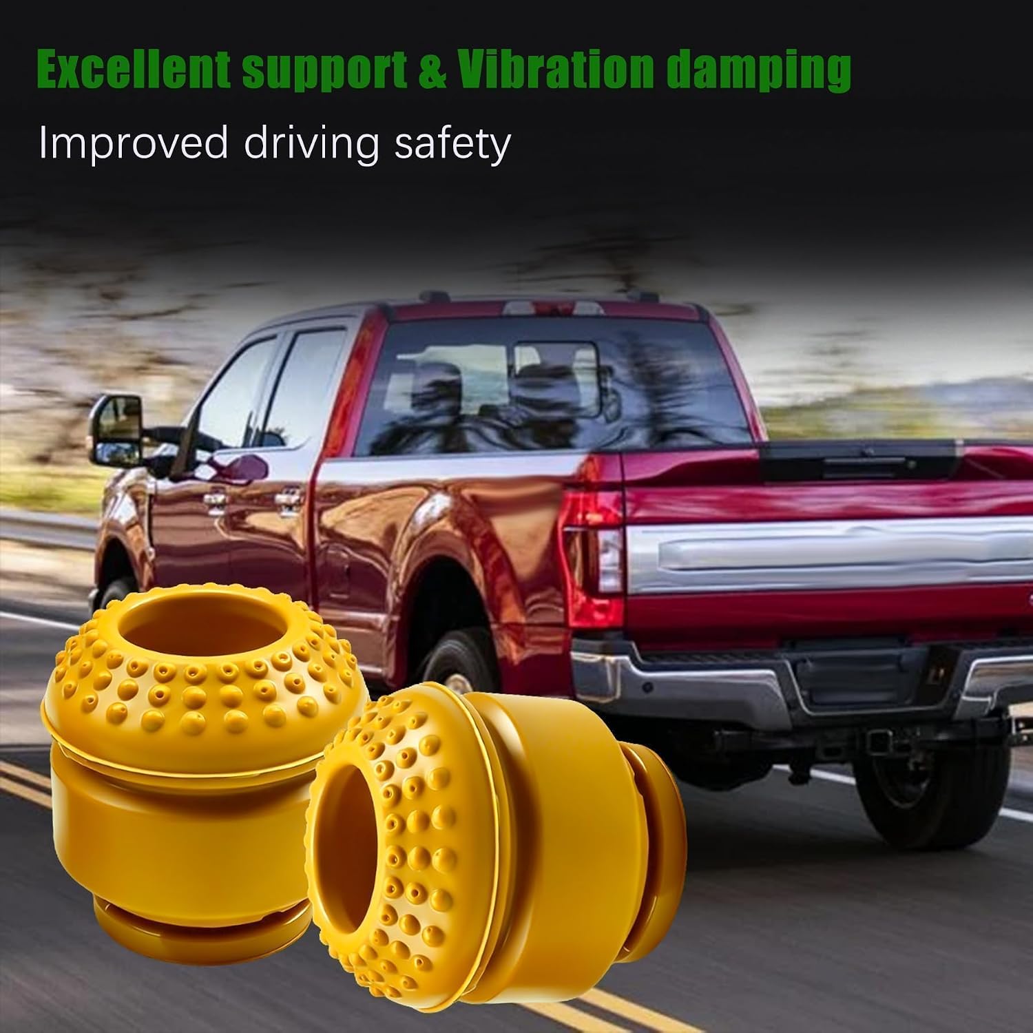 2Pcs Front Suspension Bumper Bump Stops Fit for Ford F-250 F-350 F-450 F-550 F-650 Super Duty 2005-2024, Front Suspension Strut Bumpers Replace DC3Z-3020-B K201944 5C3Z3020DA