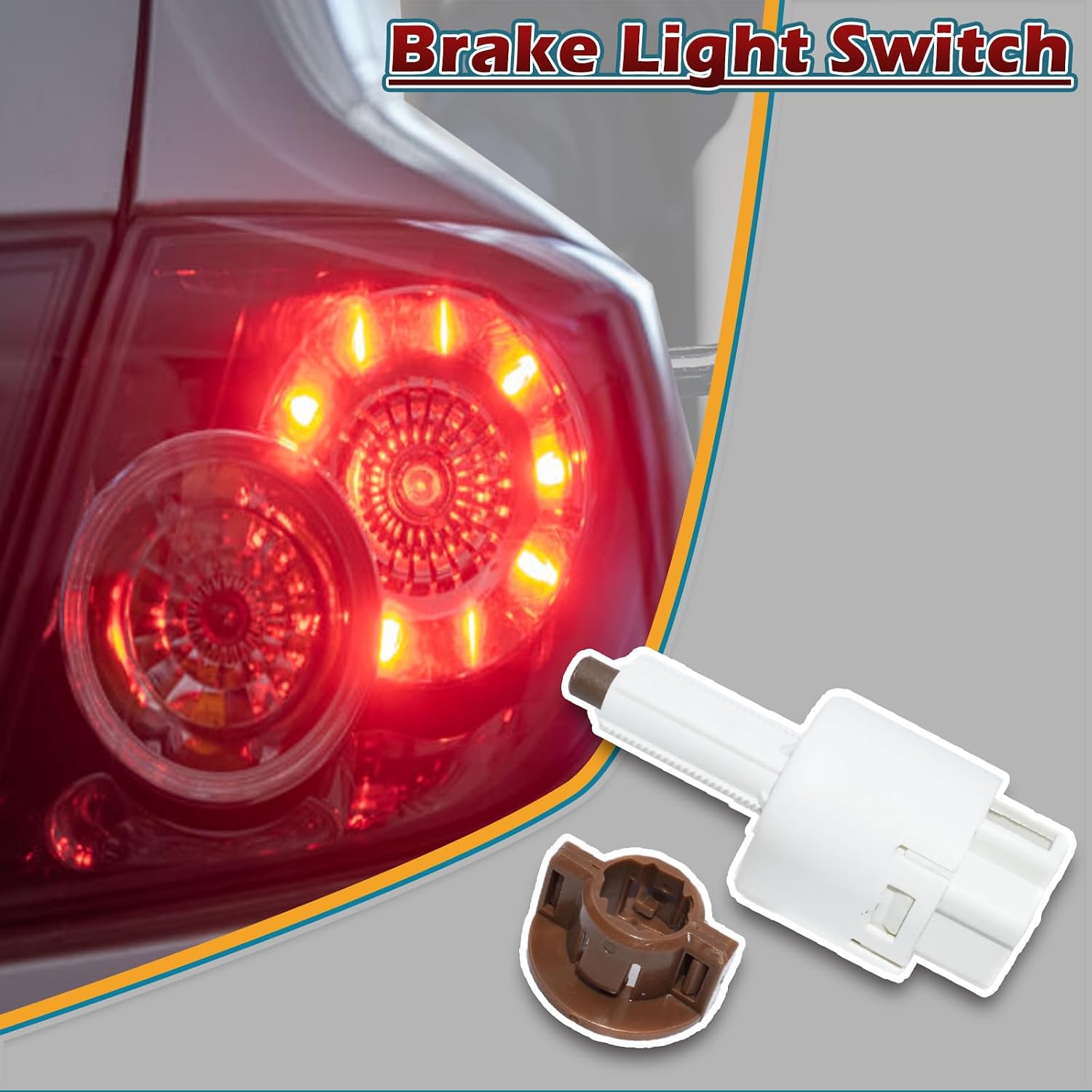 Brake Light Switch Stop Lamp Compatible with Toyota 4Runner Camry Corolla Highlander Matrix RAV4 Sequoia Sienna Tacoma Tundra Venza Yaris Avalon Celica Corolla iM FJ Cruiser Replaces 8434004040