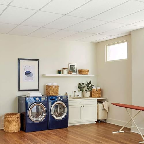 Miniatura 9 de Armstrong Azulejos de techo azulejos de techo de 2 x 2  16 azulejos de techo blancos techos acústicos para rejilla de techo suspendido FISSURED 756