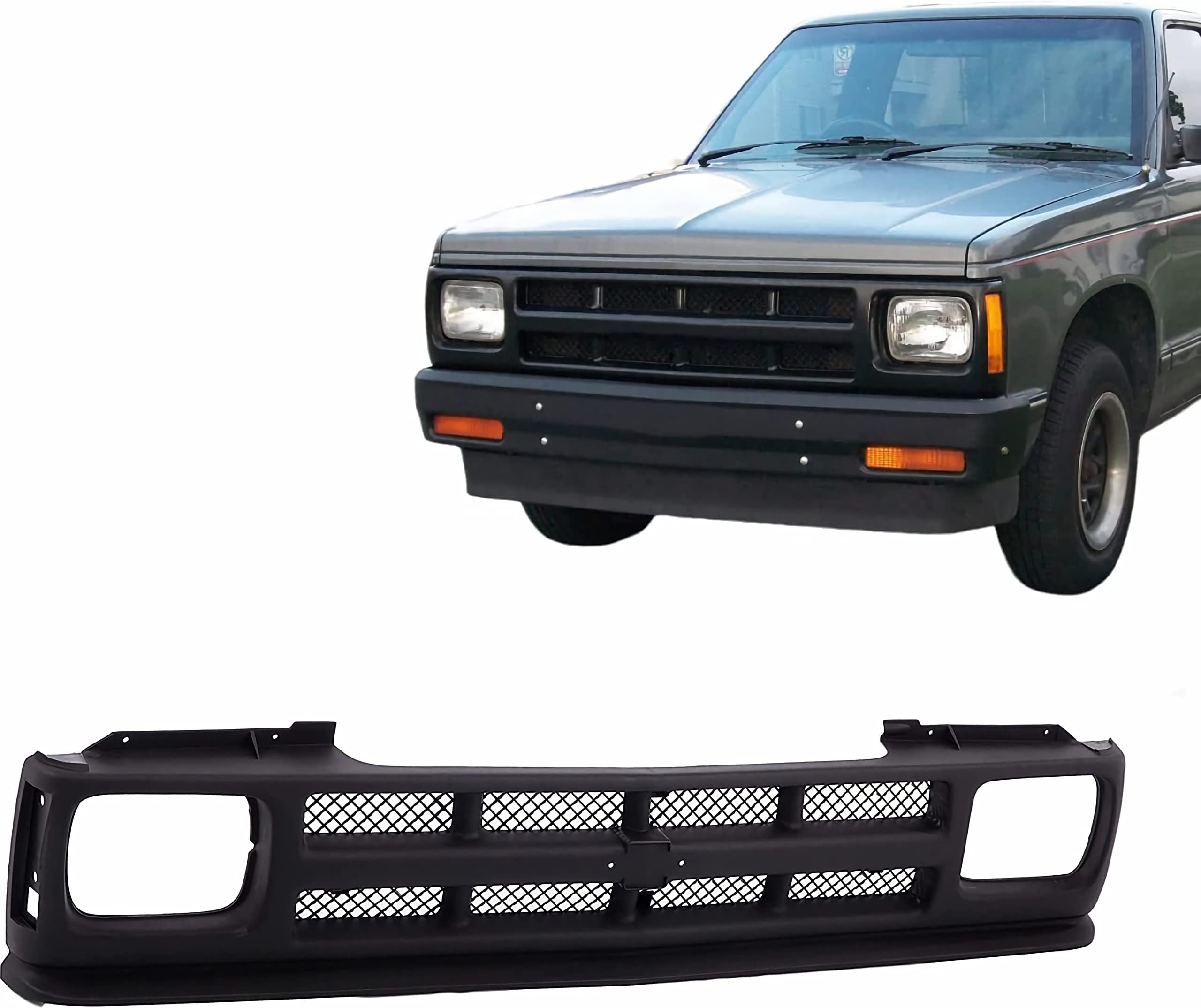 Front Upper Black Mesh Grille Grill Compatible For 1991-1994 Chevy S10 Pickup Truck S10 Blazer Tahoe SUV Fits GM1200143 12384611