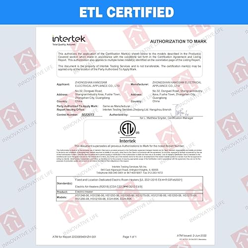 Miniatura 6 de INNOVATIVE LIFE Calentador eléctrico de garaje de 8500 W de 240 V con termostato y temporizador, calentador eficiente forzado por ventilador con