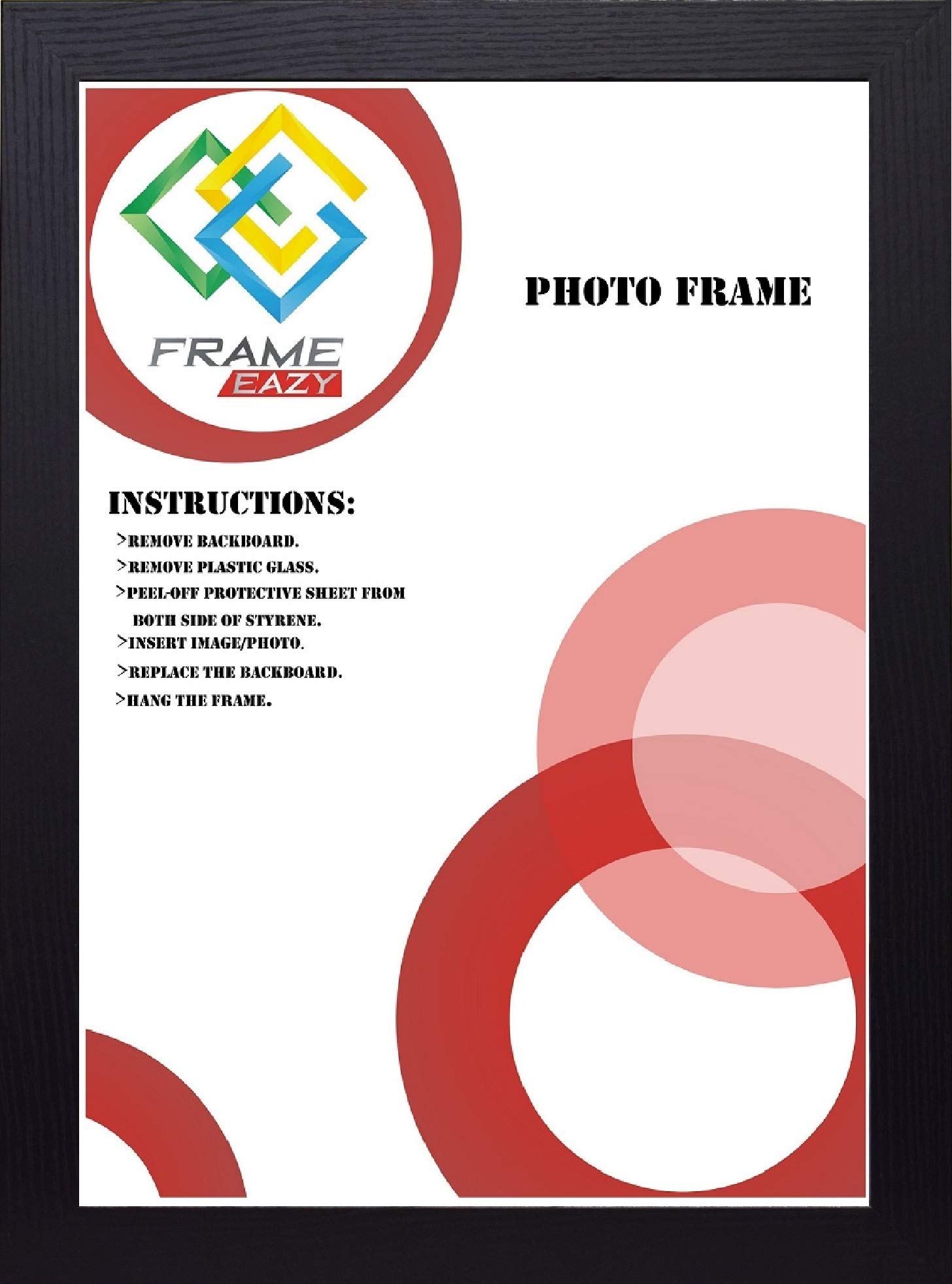OSUK Limited Photo Picture Frame A3 Black Frame (Black, 29.7 x 42 cm)