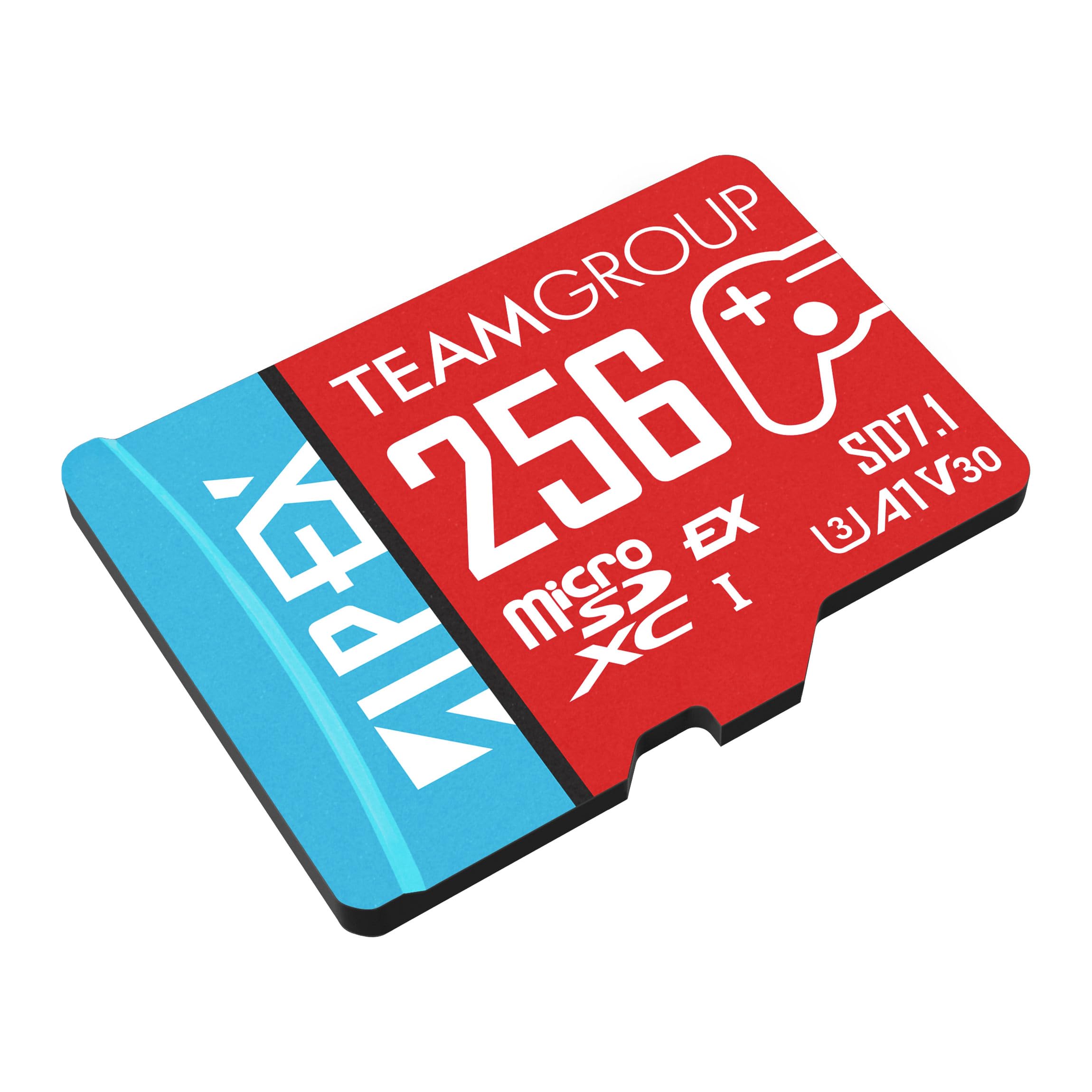 TEAMGROUP Apex - Tarjeta de 256 GB para Nintendo Swith2 Micro SDXC Express UHS-I U3 A1 V30, R/W hasta 800/700 MB/s con Adaptador TAPMSDE256GIV30A102