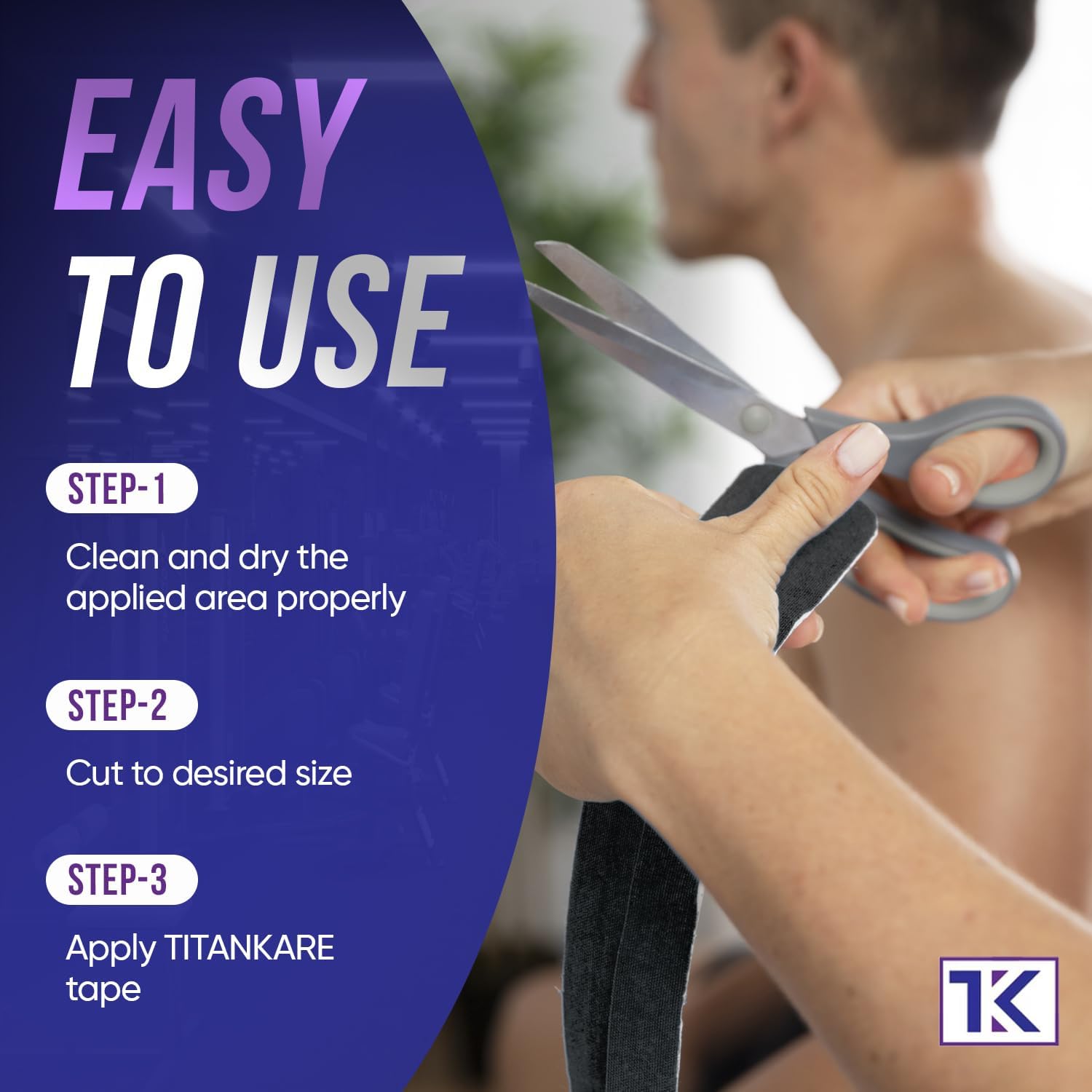 Pro Athletic Sports Kinesiology Tape - Waterproof Breathable Body Elastic Sports Tape for Shoulder, Knee Pain Relief, Ankle Running Tennis Physio Tape Support for Muscle, 2 inchesx16.4 ft Roll 2 Pack