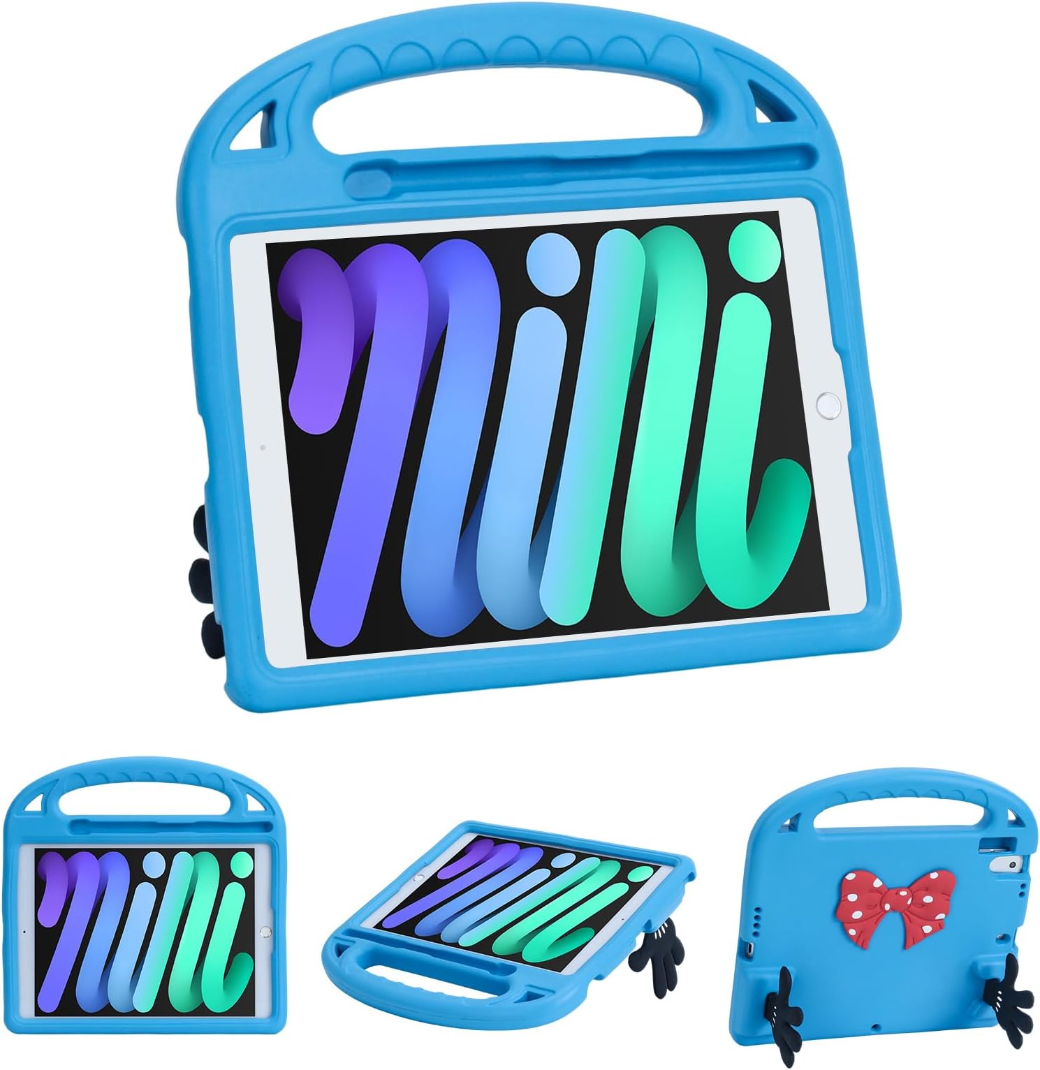 Case for iPad 9th/8th/7th Generation, iPad 10.2 inch 2021 2020 2019/iPad Air 10.5/iPad Pro 10.5, Durable Shockproof Cover with Pencil Holder and Handle Stand