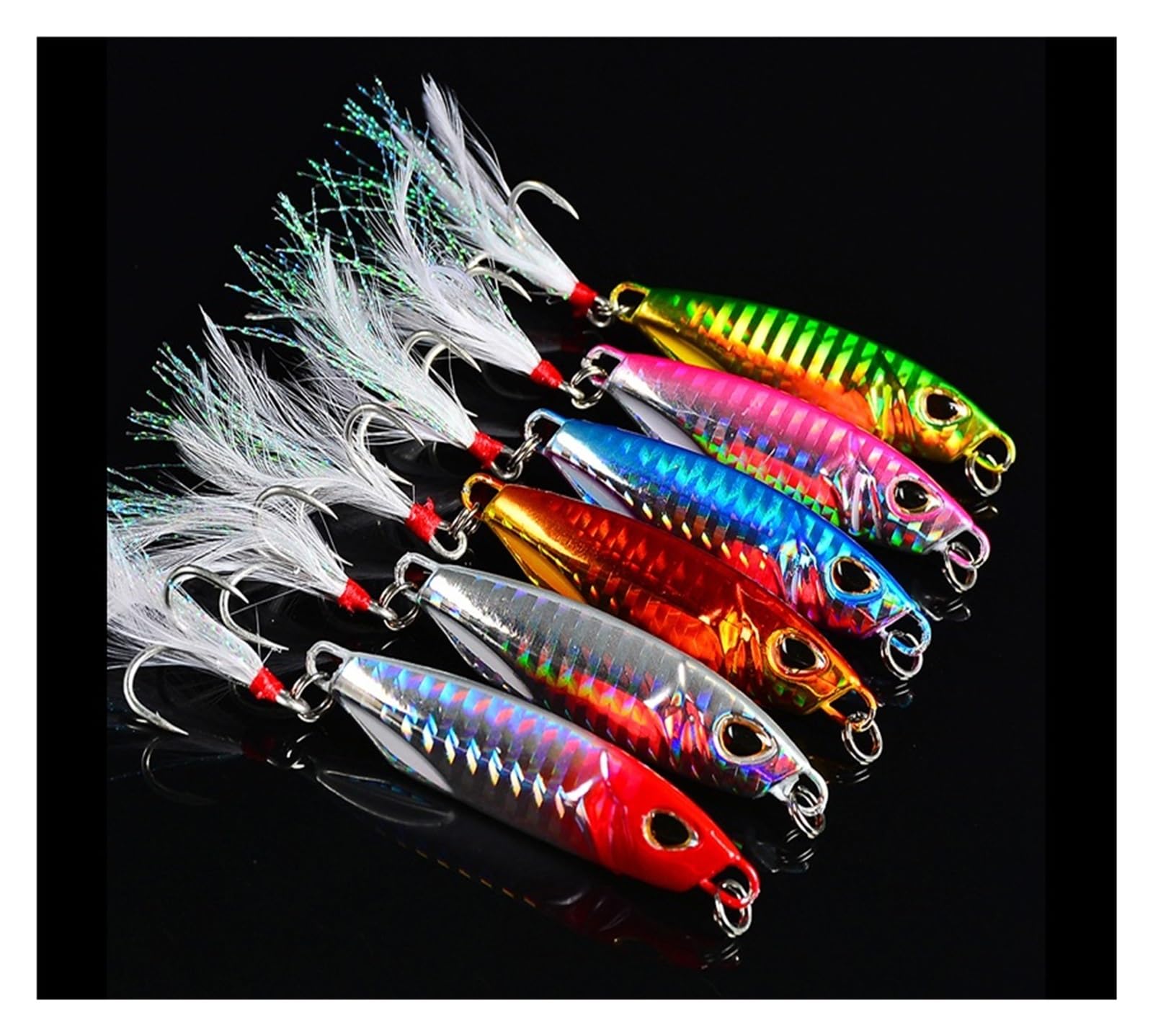 6 Pièces Ensemble Nouveau Métal Coulé Appât Spinner Cuillère Leurres De Pêche Gabarits Pêche À La Truite Appâts Durs Attirail Pesca Poisson Jigging