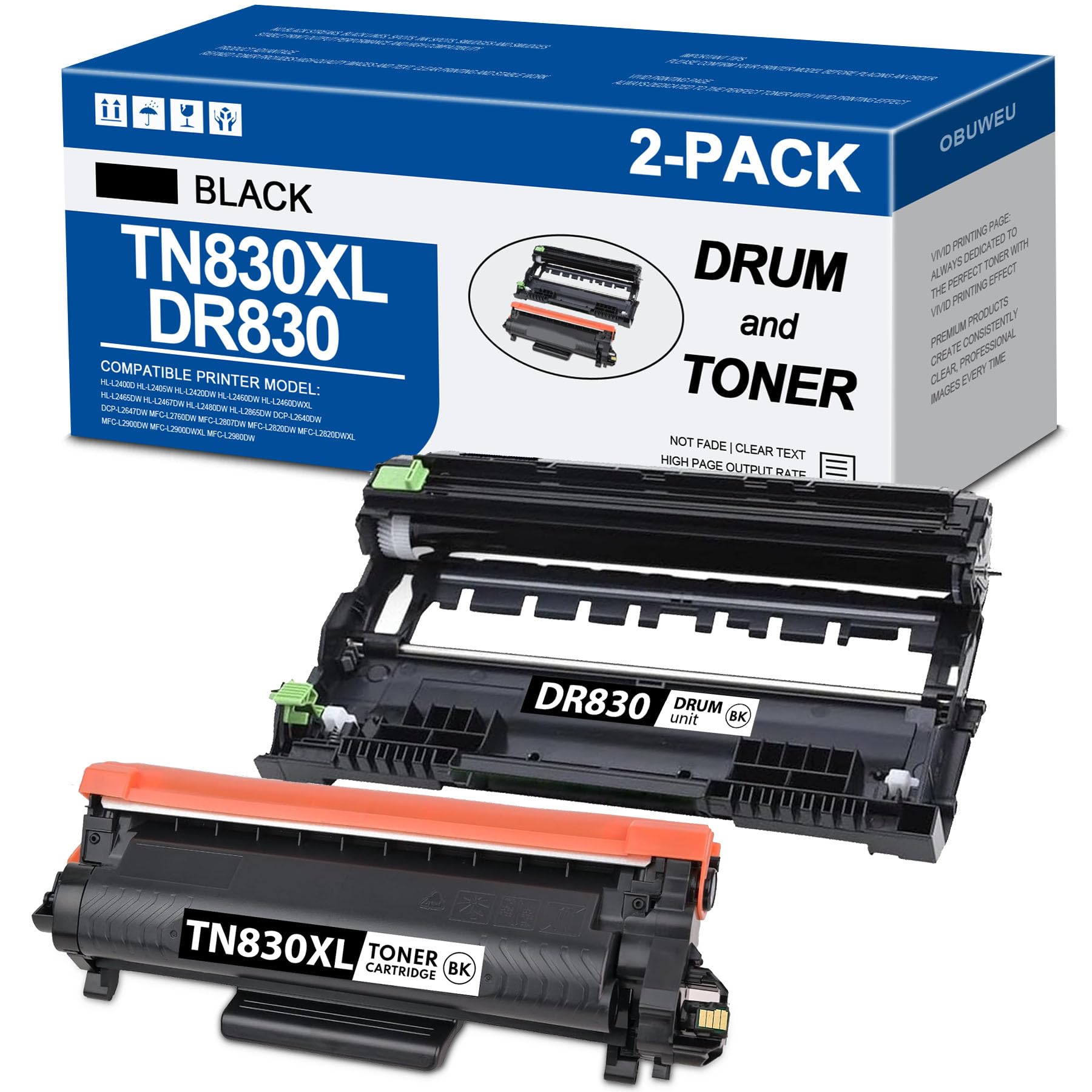 Amazon.com: DR830 Drum Unit and TN830XL Toner Cartridge High Yield