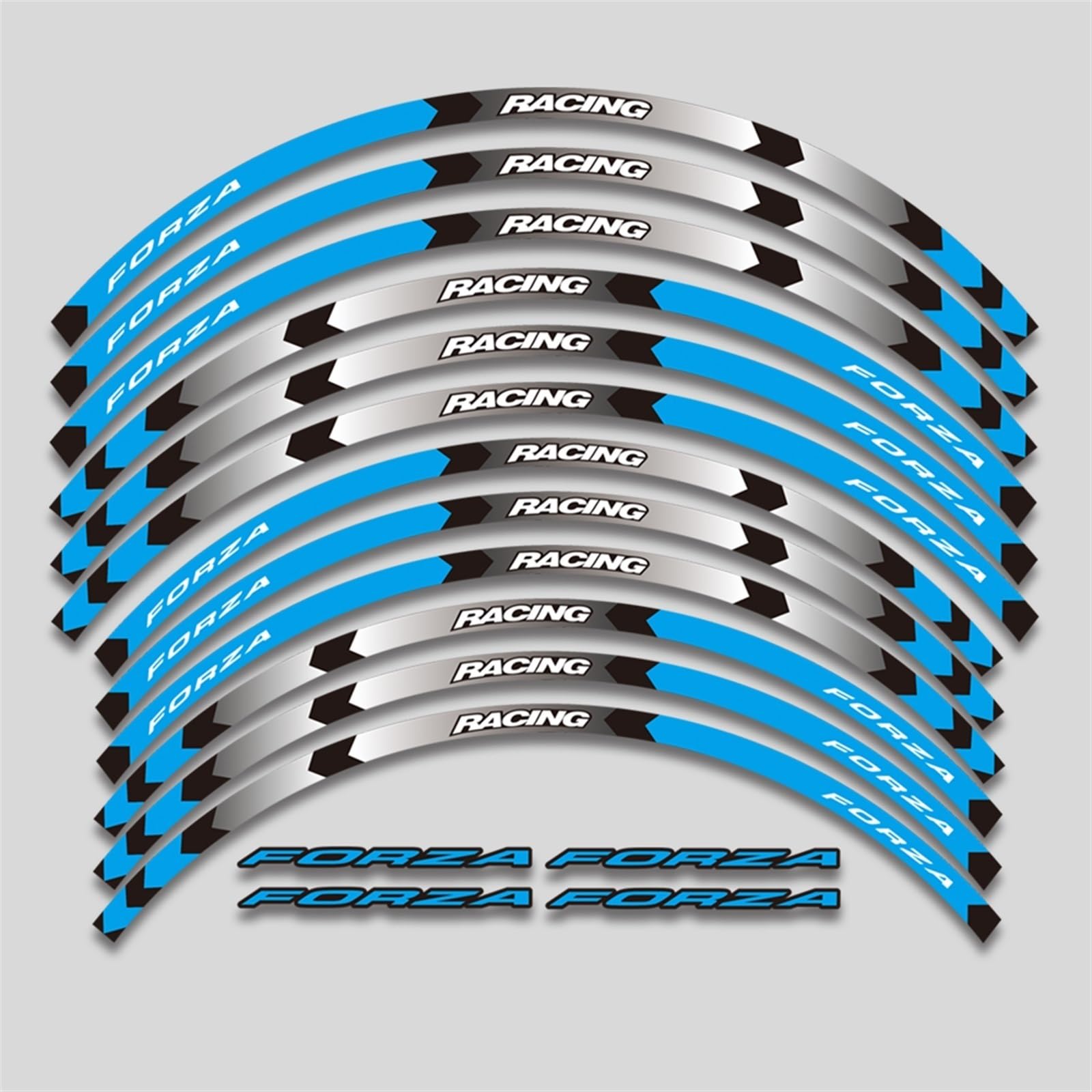 Motorcycle Wheel Stickers Reflective Stripes Rim Decals Scooter Hub Accessories for Forza 750 Forza(Blu)