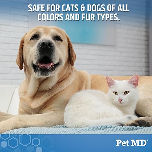 Miniatura 5 de Pet MD Bright Whitening Shampoo para perros y gatos - Champú enriquecido con proteínas sin lágrimas con avena para iluminar abrigos blancos y de