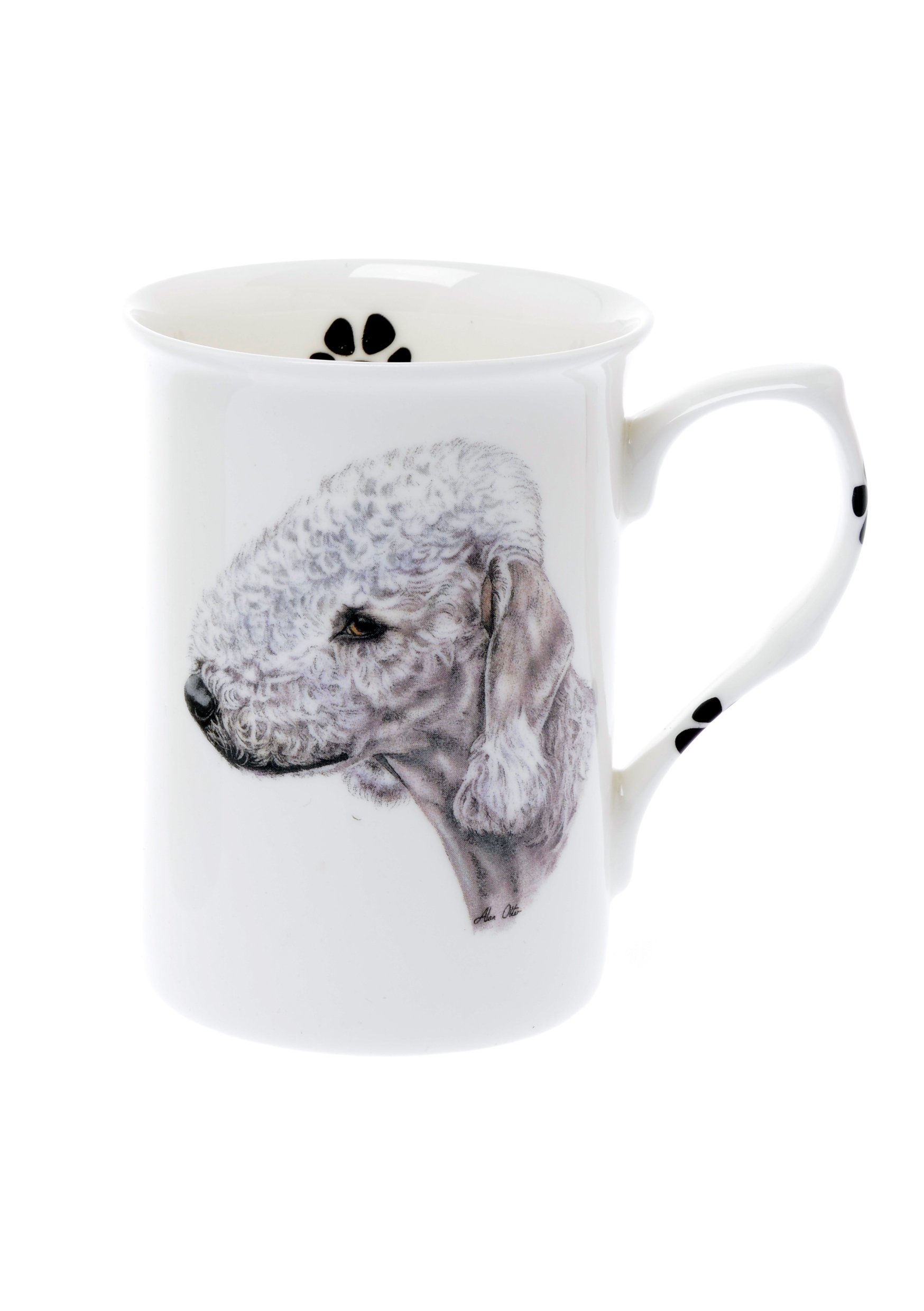 KOCAWIS(BB6) SINGLE BONE CHINA BEAKER/MUG/CUP Bedlington terrier dog KIRSTY JAYNE CHINA