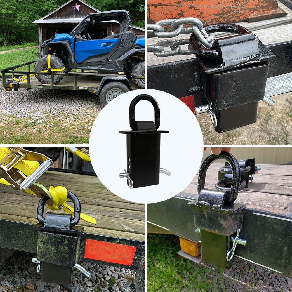 4PCS 16200lbs Trailer Stake Pocket D Ring Tie Downs Fit for Flated Trucks and Trailers with Standard 2" x 4" Stake Pockets - Image 7