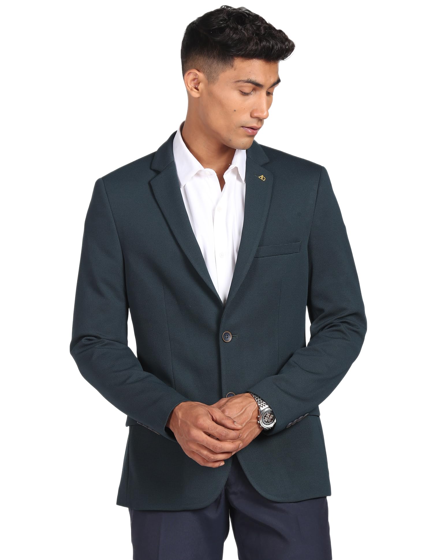 AD Slim Fit Knit Blazer-image-17