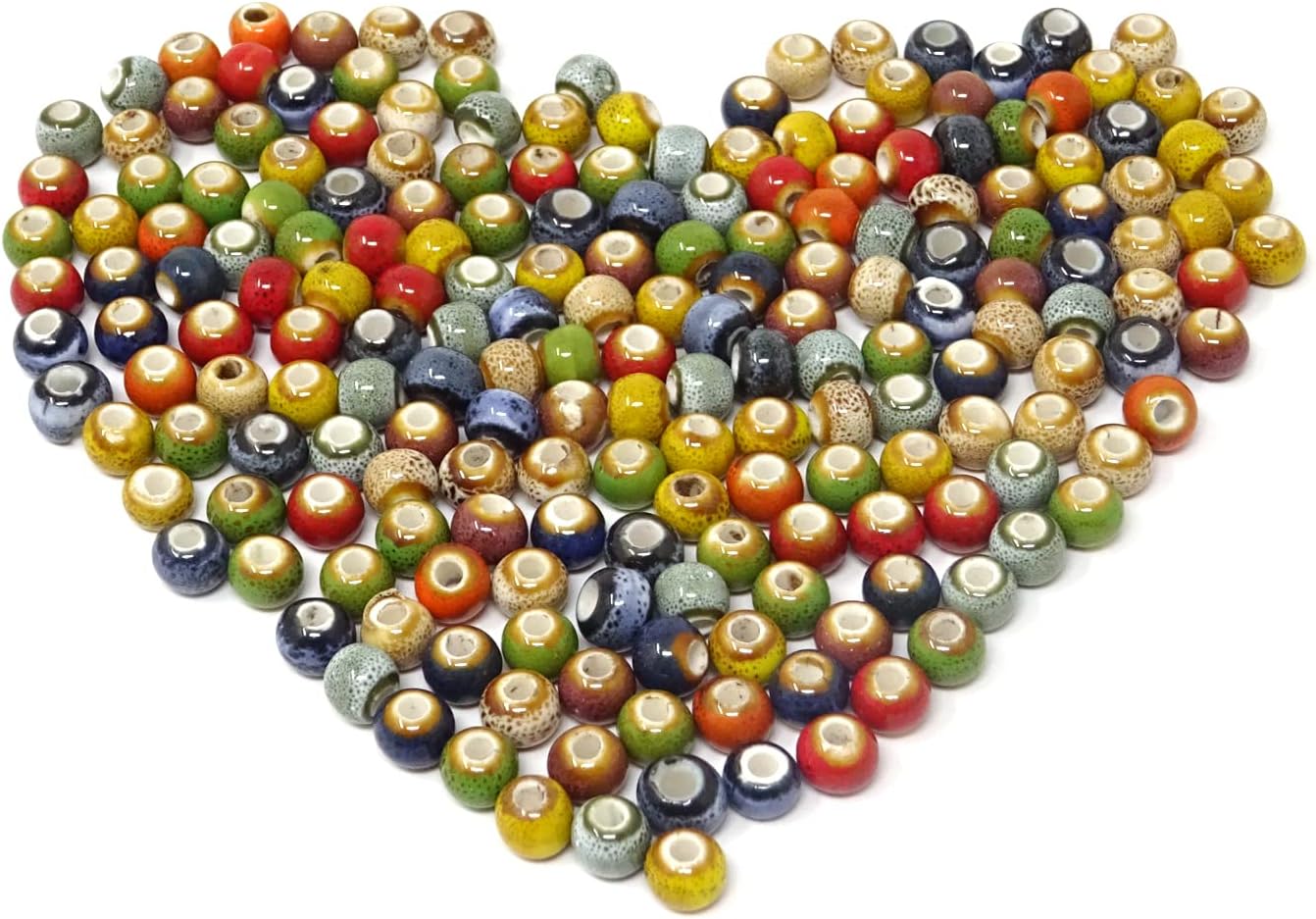 20pcs 8mm Forma Cubo Lucido Smaltato Ceramica Porcellana - Foto 3