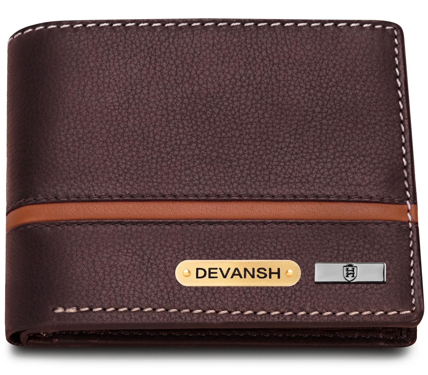 Men's Personalized Wallet I Customized Slim Stylish Leather Purse with Name I Unique Birthday Anniversary Gift for Men Boy Love Husband - Brown