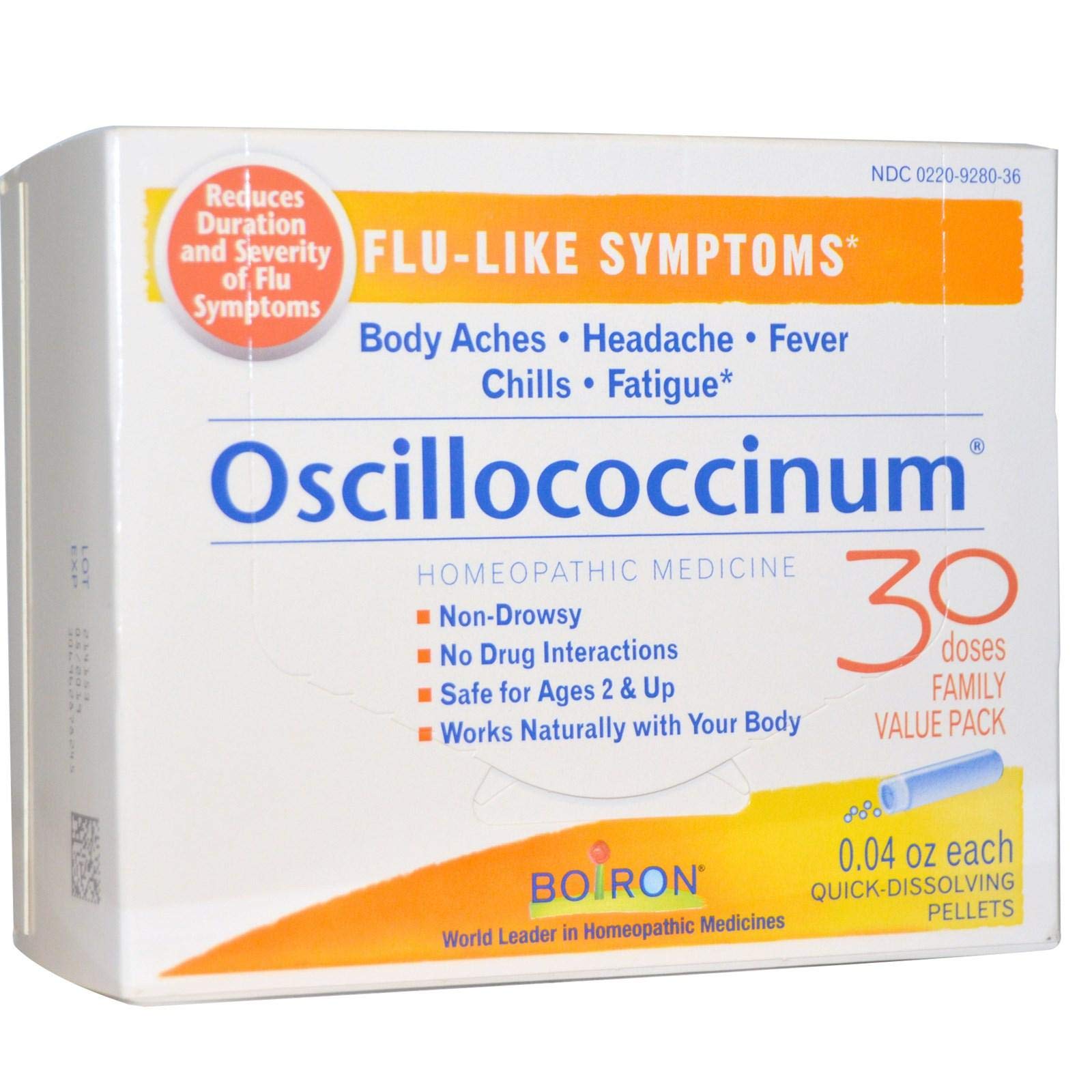 Boiron Oscillococcinum for Flu-like Symptoms Pellets (30 Doses)